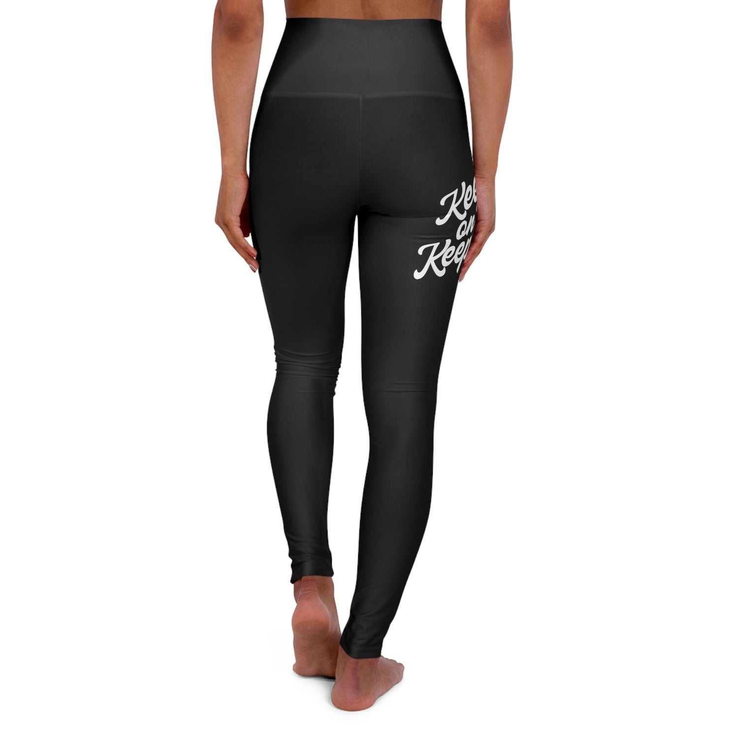 Keep On Keepin On - Black High Waisted Yoga Leggings