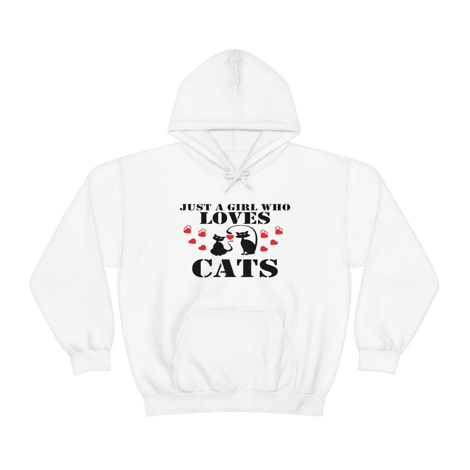 Just a Girl Who Loves Cats - Unisex Heavy Blend™ Hooded Sweatshirt