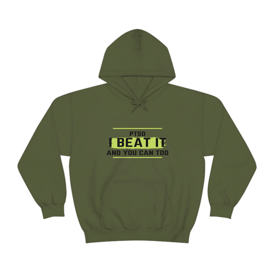 PTSD I Beat It You Can Too - Unisex Heavy Blend™ Hooded Sweatshirt
