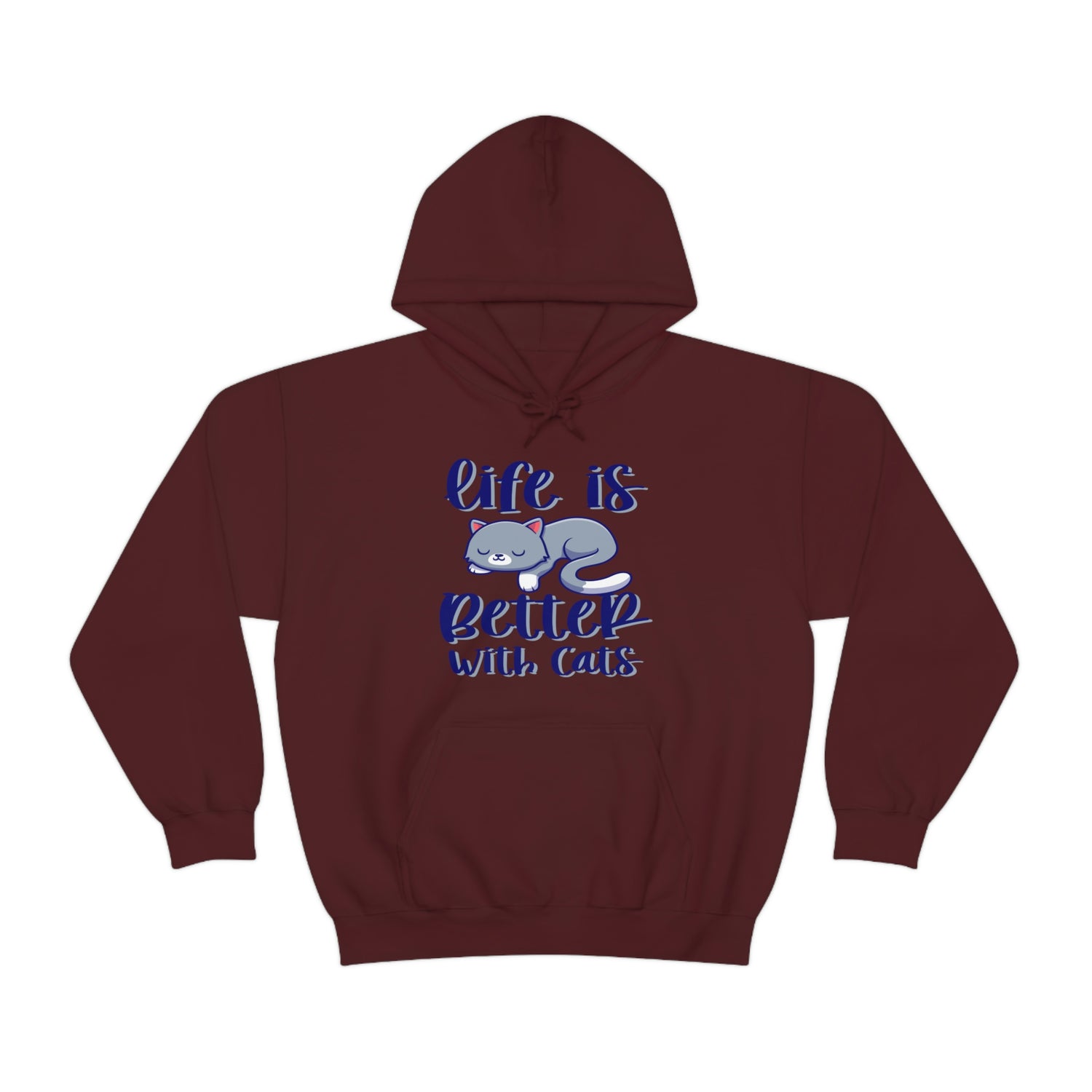 Life Is Better With Cats - Unisex Heavy Blend™ Hooded Sweatshirt