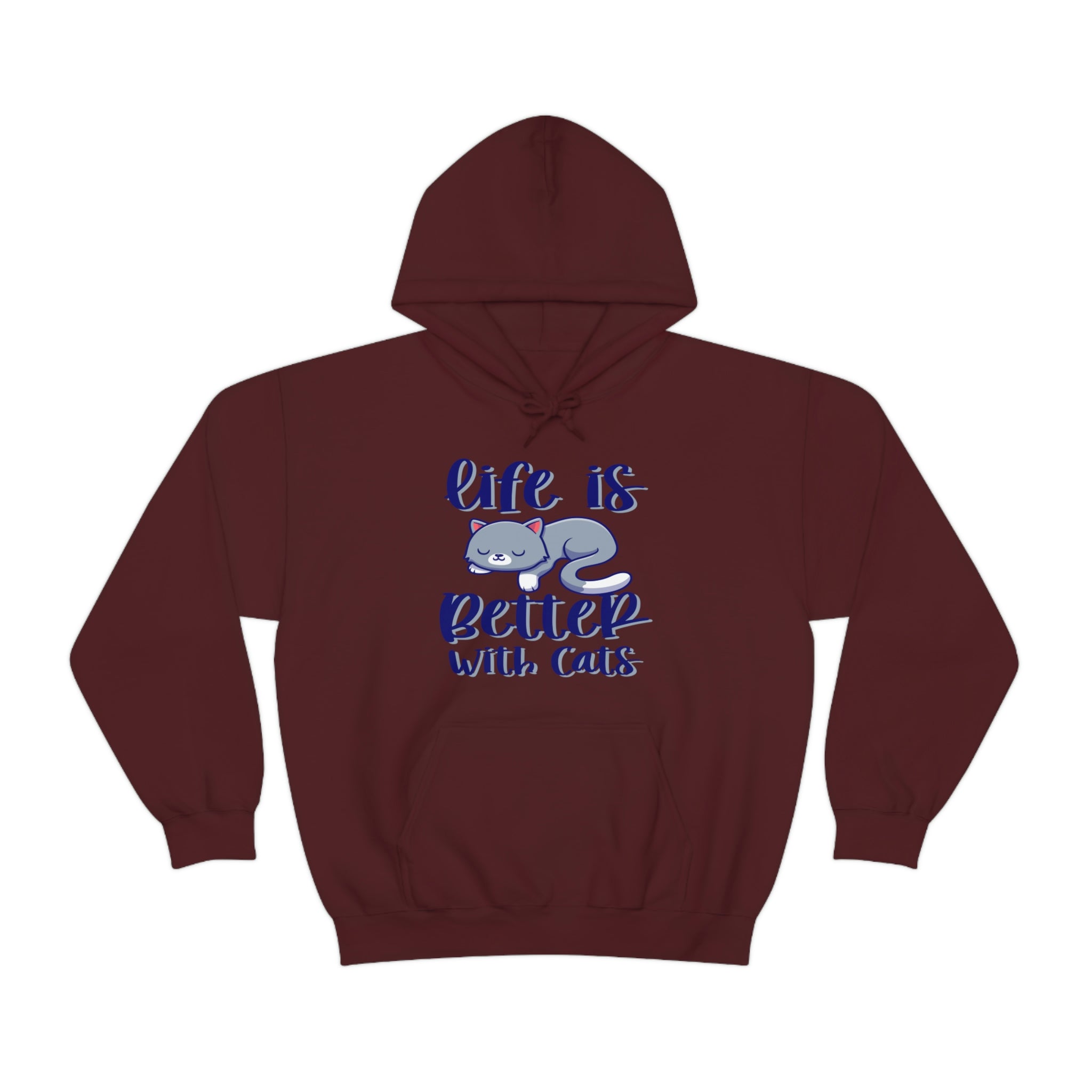Life Is Better With Cats - Unisex Heavy Blend™ Hooded Sweatshirt
