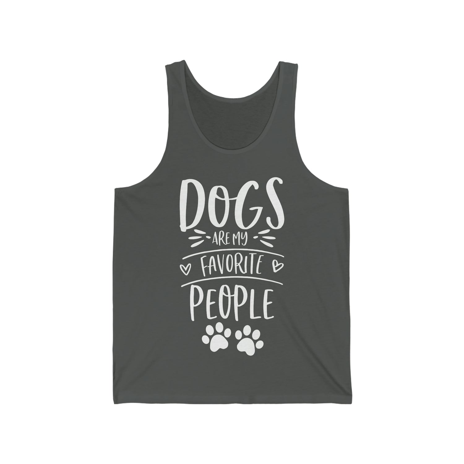 Dogs Are My Favorite People - Unisex Jersey Tank Top