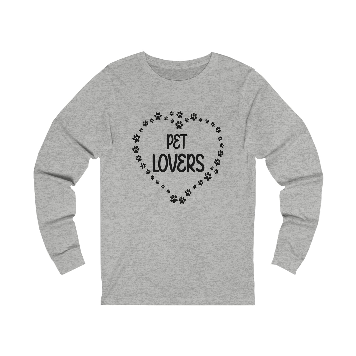 Pet Lovers With Paw Heart - Unisex Jersey Long Sleeve Tee