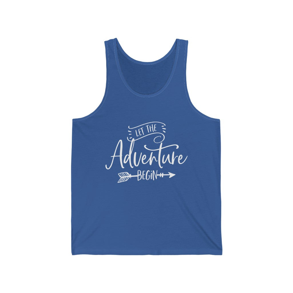 Let The Adventure Begin - Unisex Jersey Tank Top