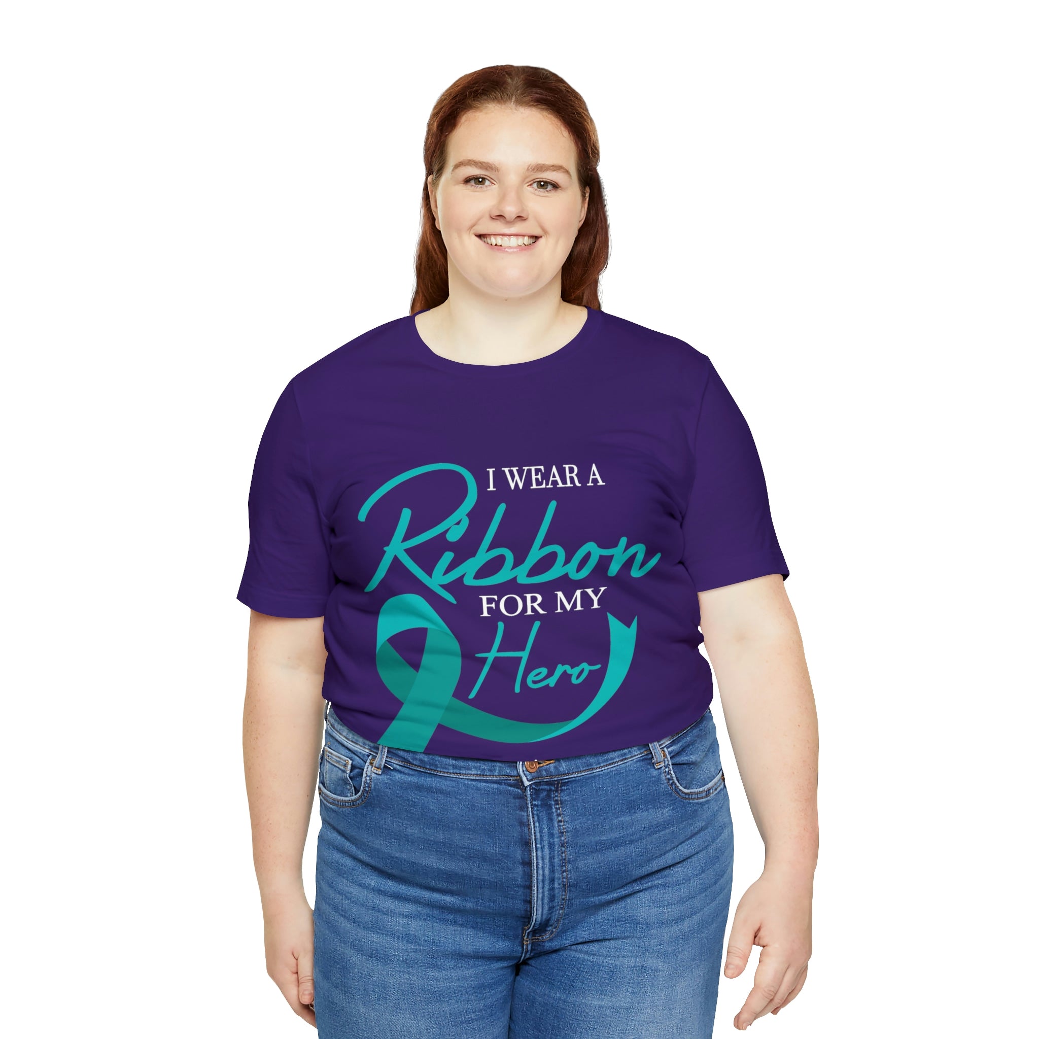 I Wear A Ribbon For My Hero - Unisex Jersey Short Sleeve Tee