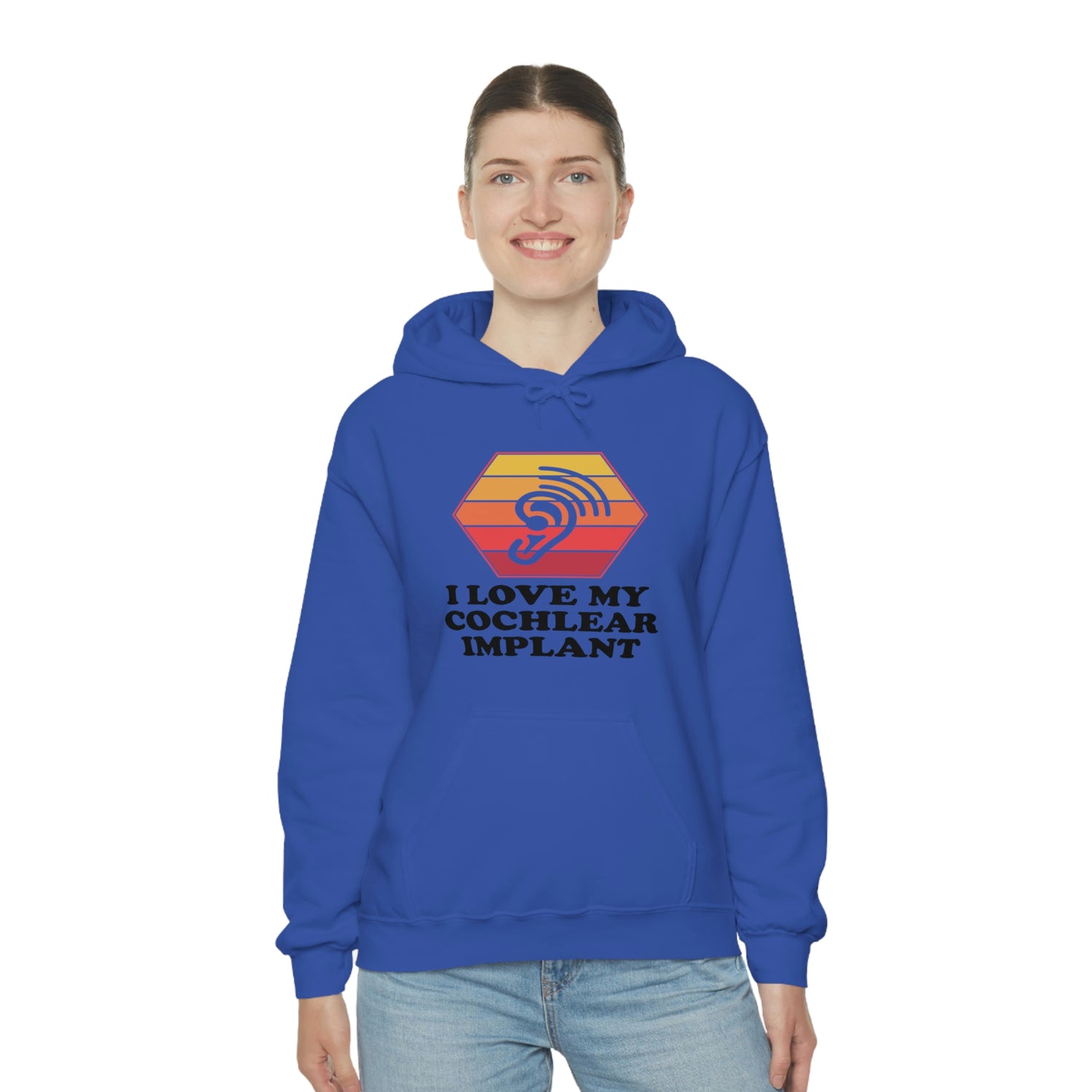 I Love My Cochlear Implant  - Unisex Heavy Blend™ Hooded Sweatshirt