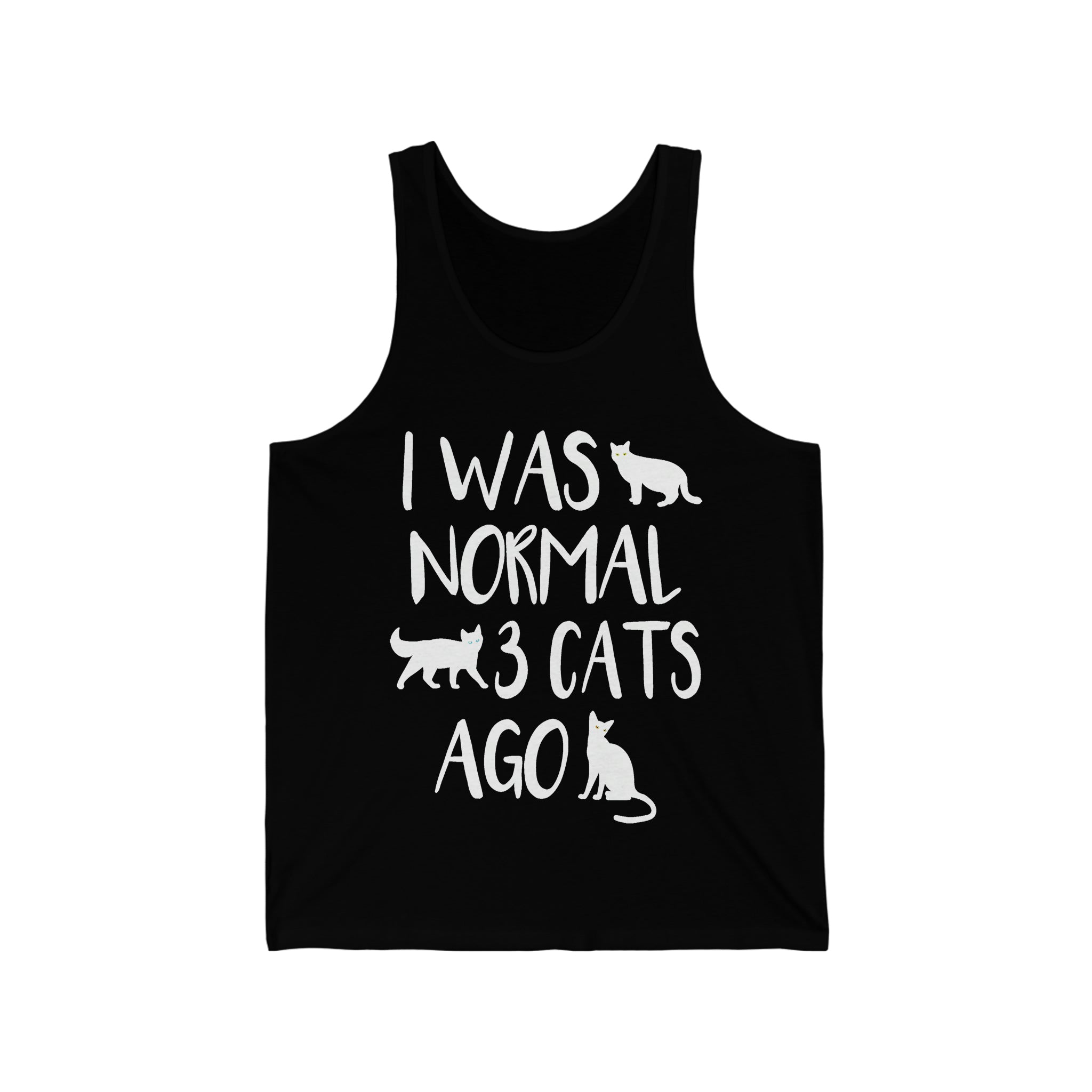 I Was Normal 3 Cats Ago - Unisex Jersey Tank Top