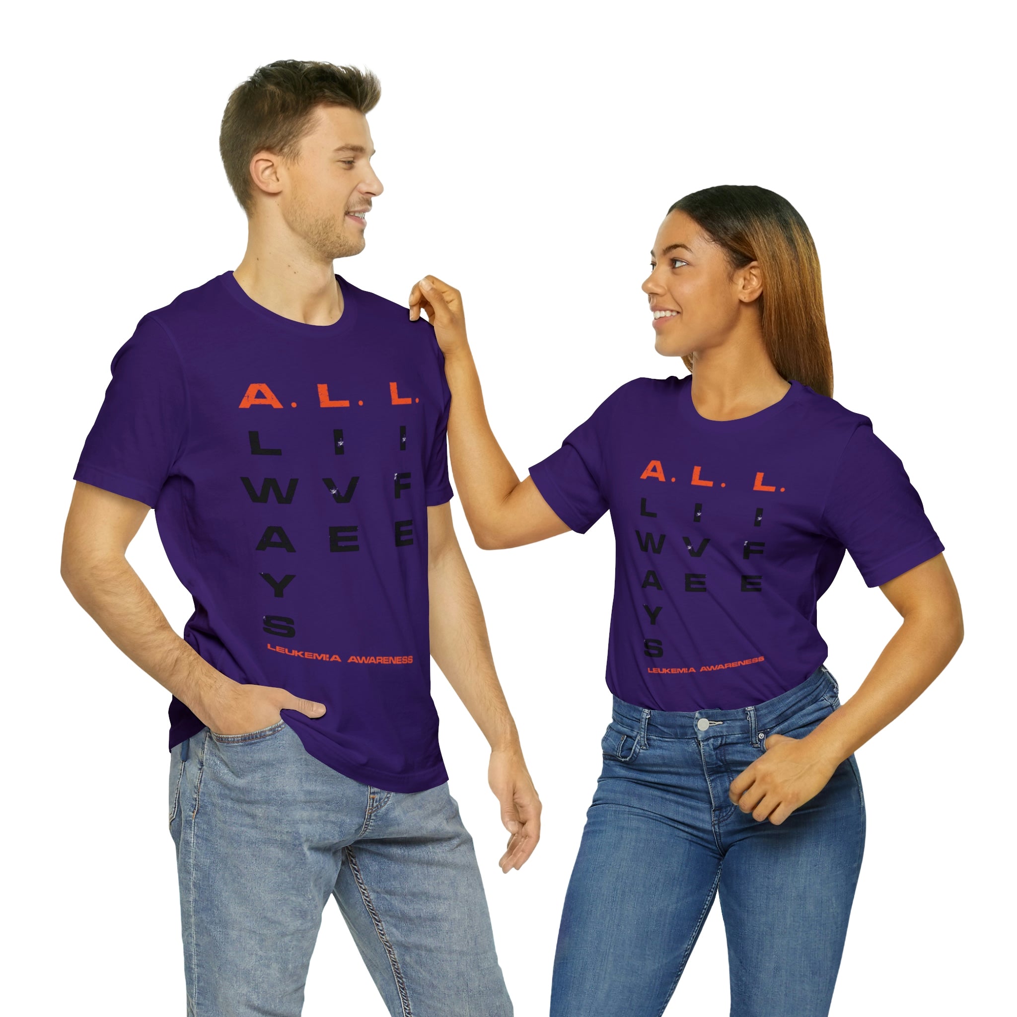 A.L.L. Always Live Life Leukemia Awareness- Unisex Jersey Short Sleeve Tee