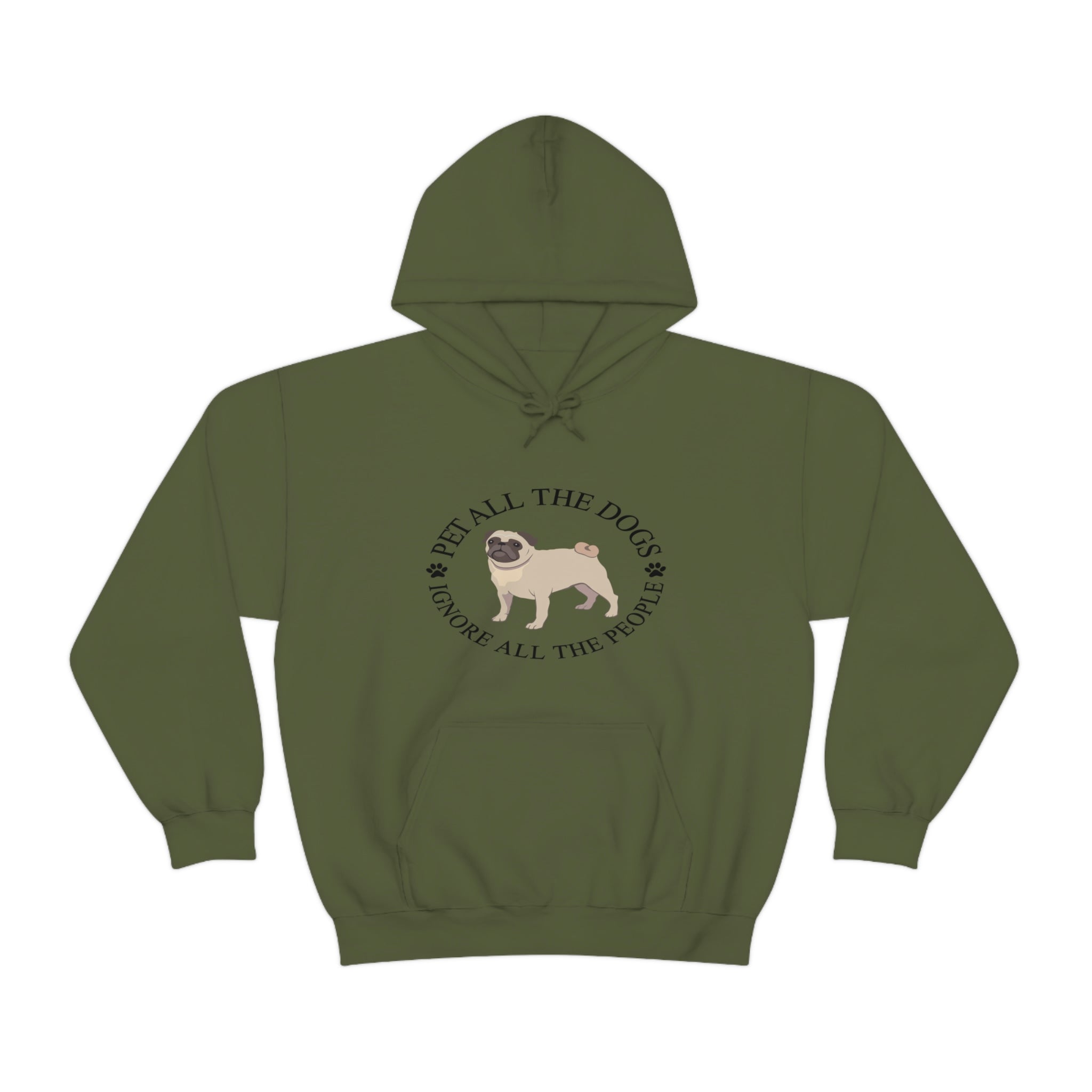 Pet All The Dogs Ignore All The People - Unisex Heavy Blend™ Hooded Sweatshirt
