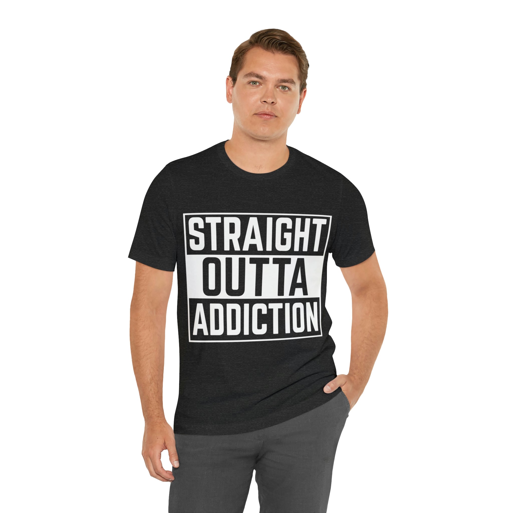 Straight Outta Addiction - Unisex Jersey Short Sleeve Tee