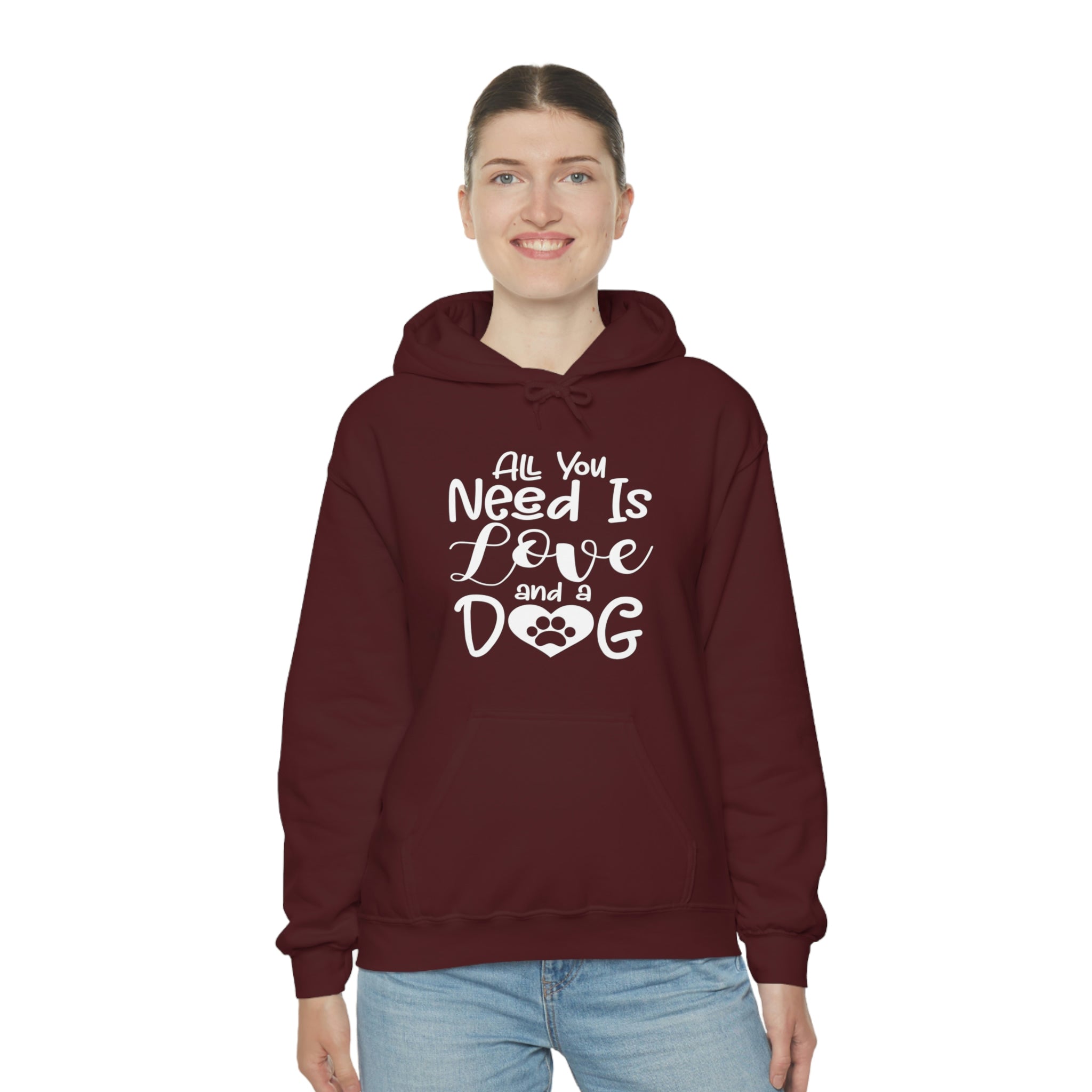 All You Need Is Love & A Dog - Unisex Heavy Blend™ Hooded Sweatshirt