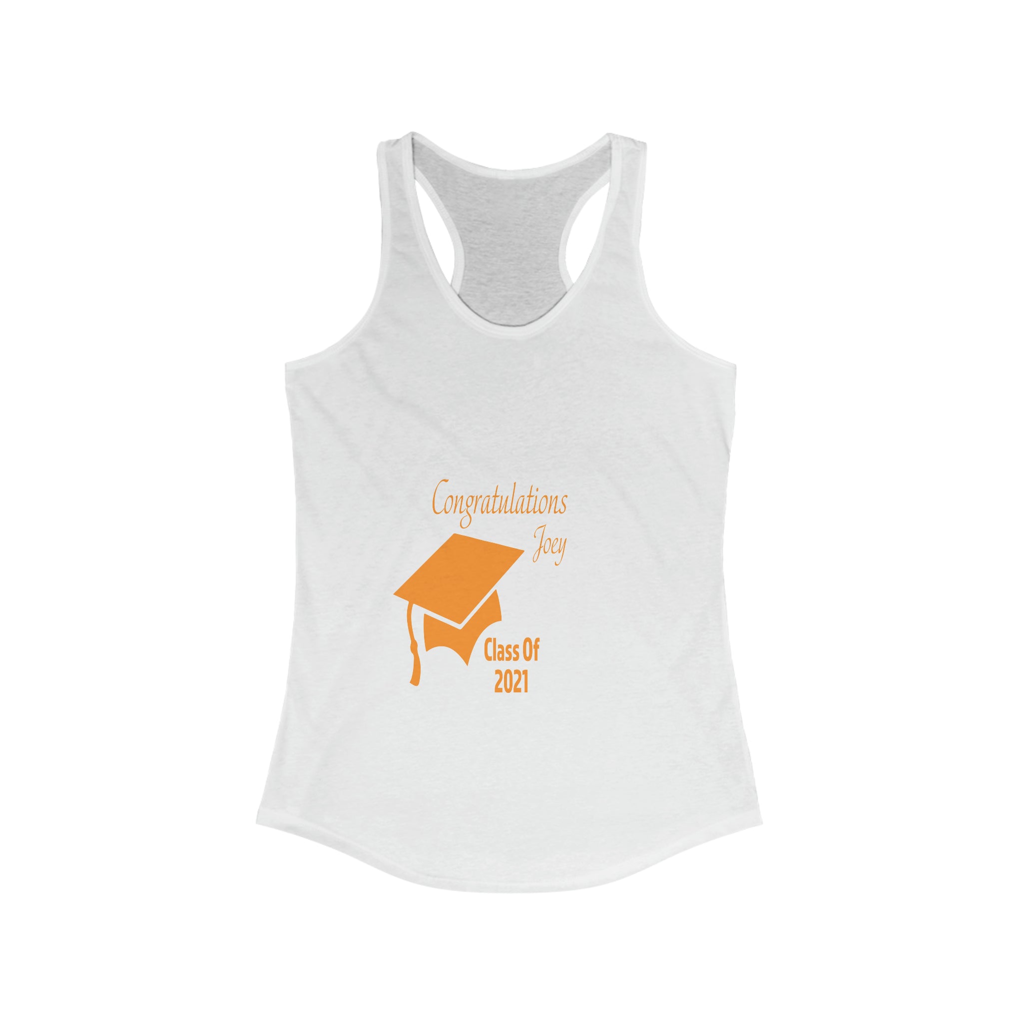 Congratulations With Year & Name Customizable - Racerback Tank Top
