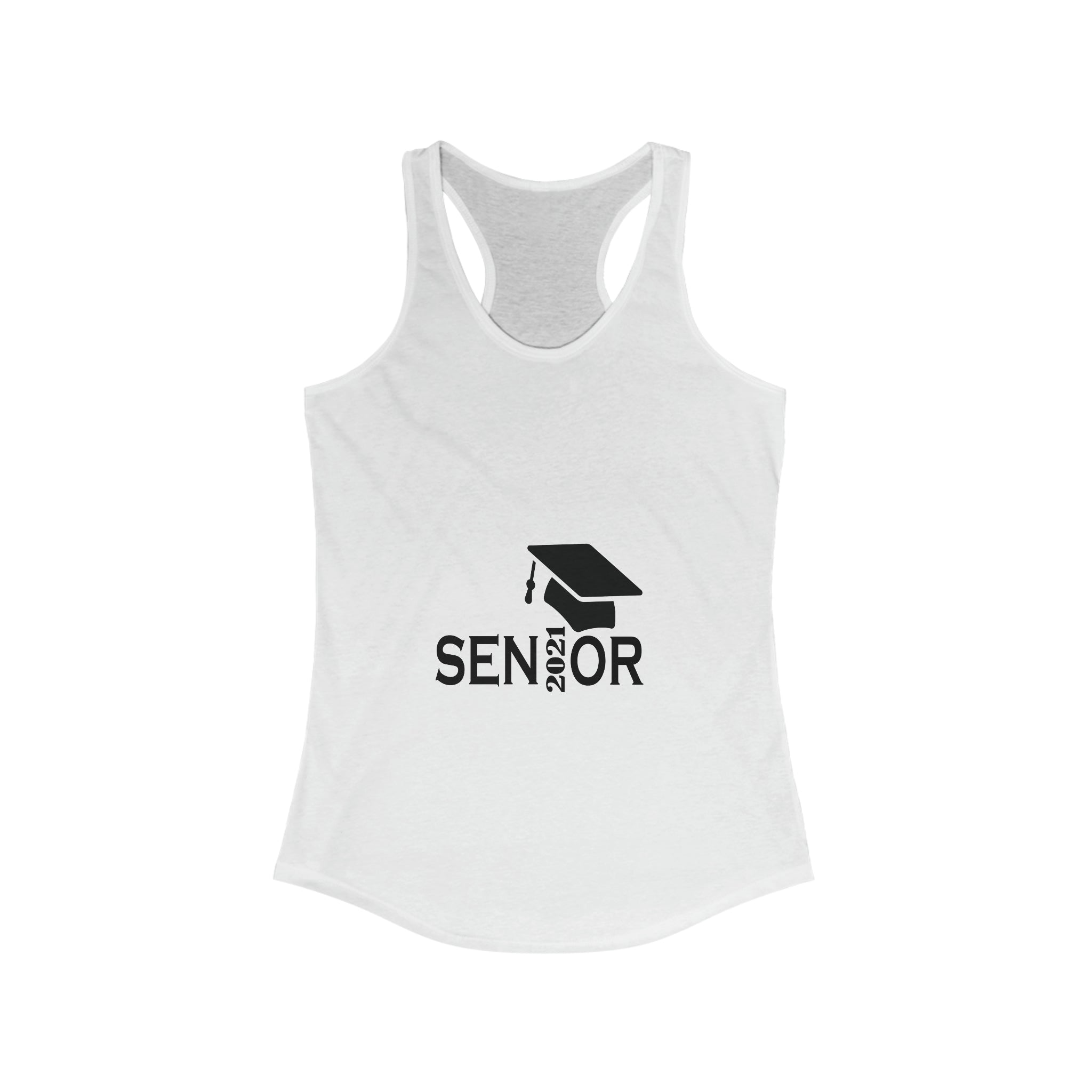 Senior Cap With Class Year Customizable - Racerback Tank Top