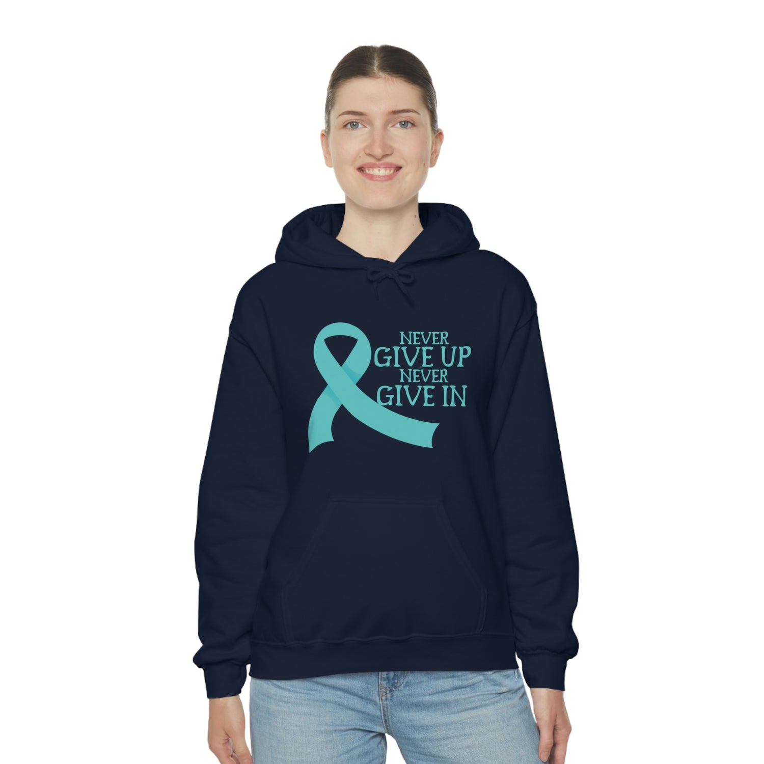 Never Give Up Never Give In - Unisex Heavy Blend™ Hooded Sweatshirt