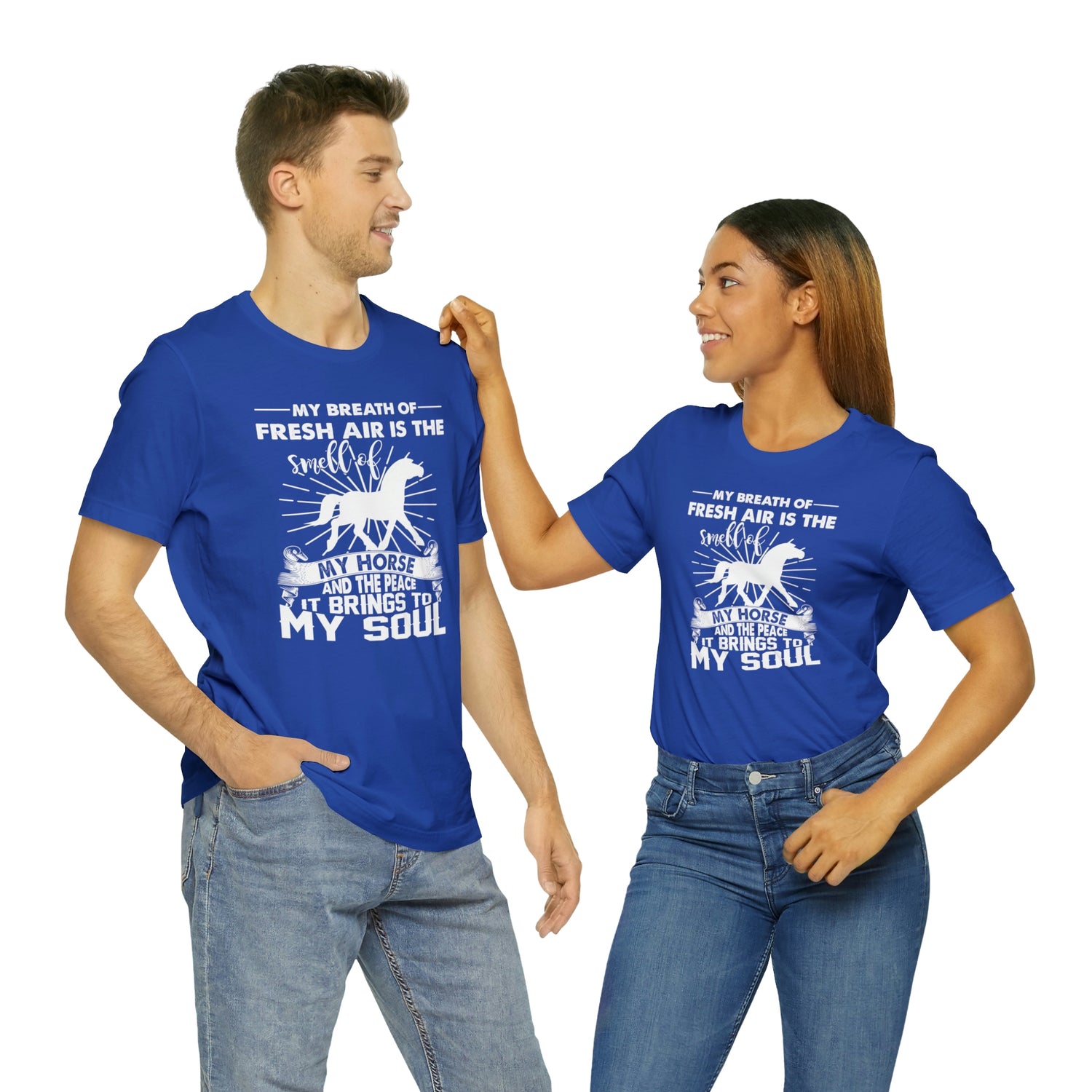 My Breath Of Fresh Air Is The Smell Of My Horse - Unisex Jersey Short Sleeve Tee