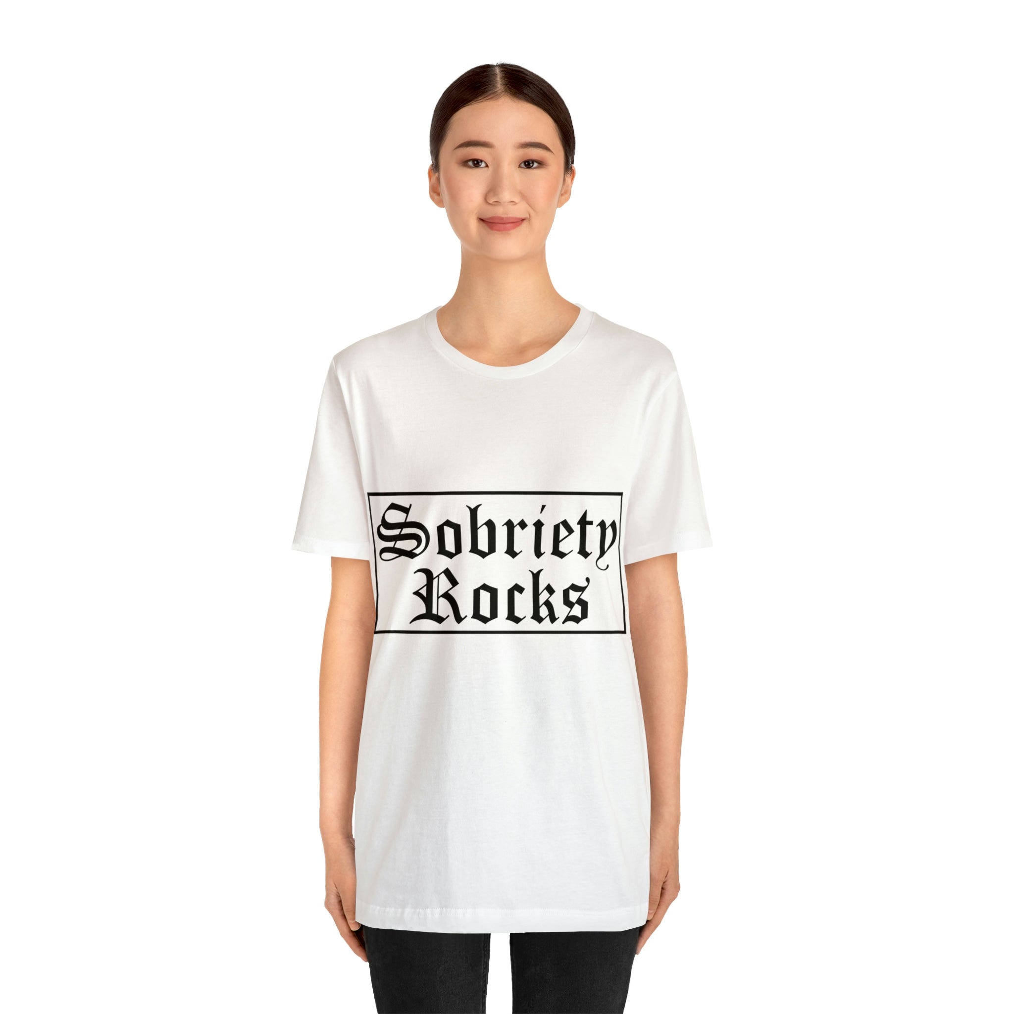 Sobriety Rocks - Unisex Jersey Short Sleeve Tee