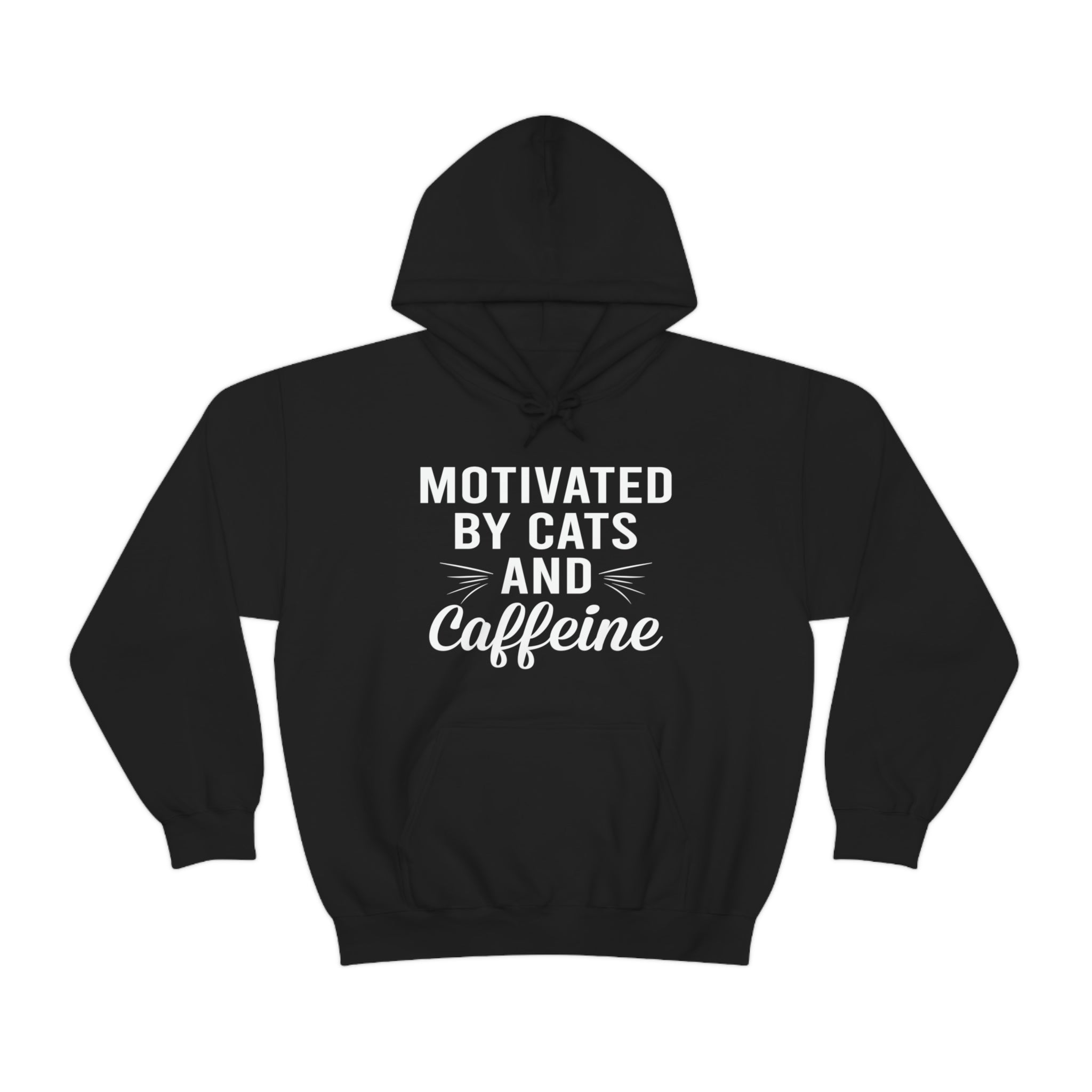Motivated By Cats & Caffeine - Unisex Heavy Blend™ Hooded Sweatshirt