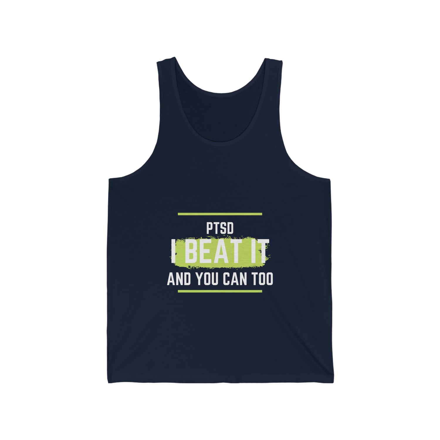 PTSD I Beat It You Can Too - Unisex Jersey Tank Top