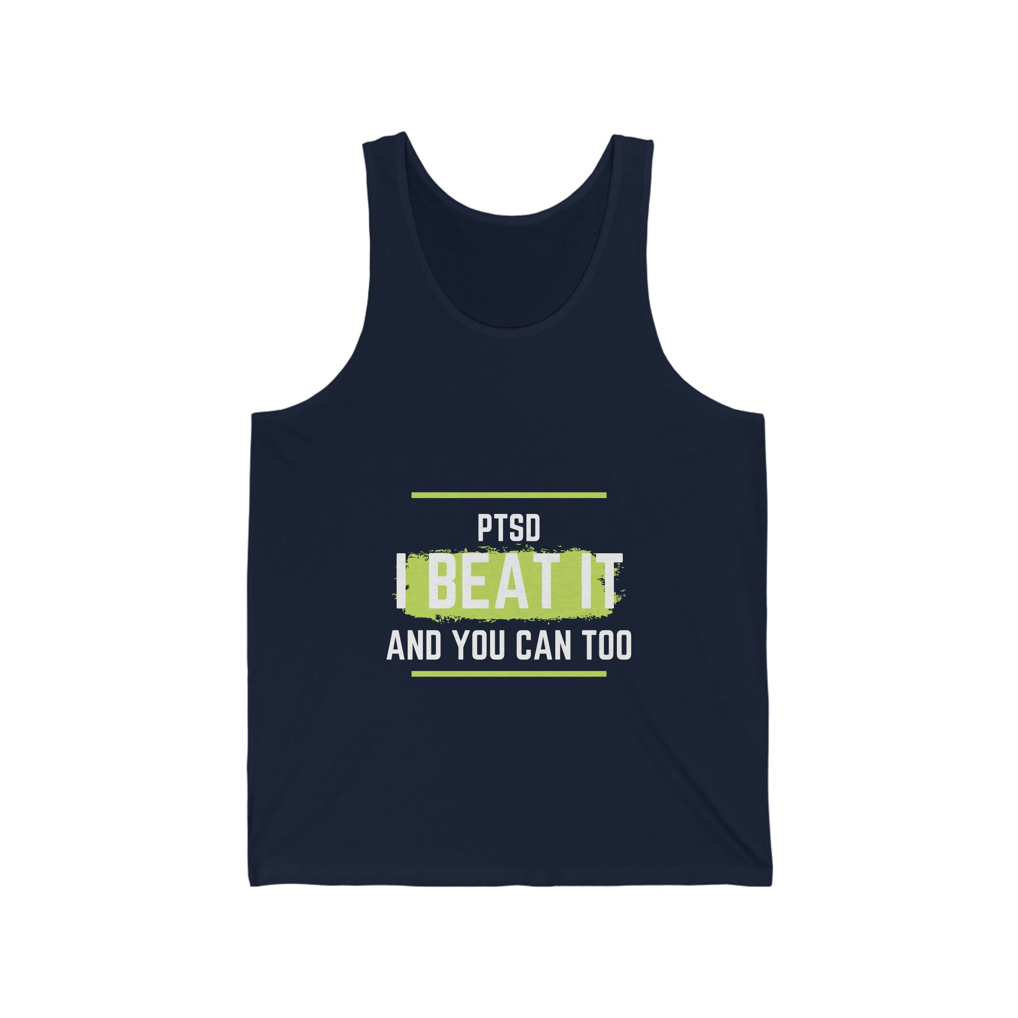 PTSD I Beat It You Can Too - Unisex Jersey Tank Top