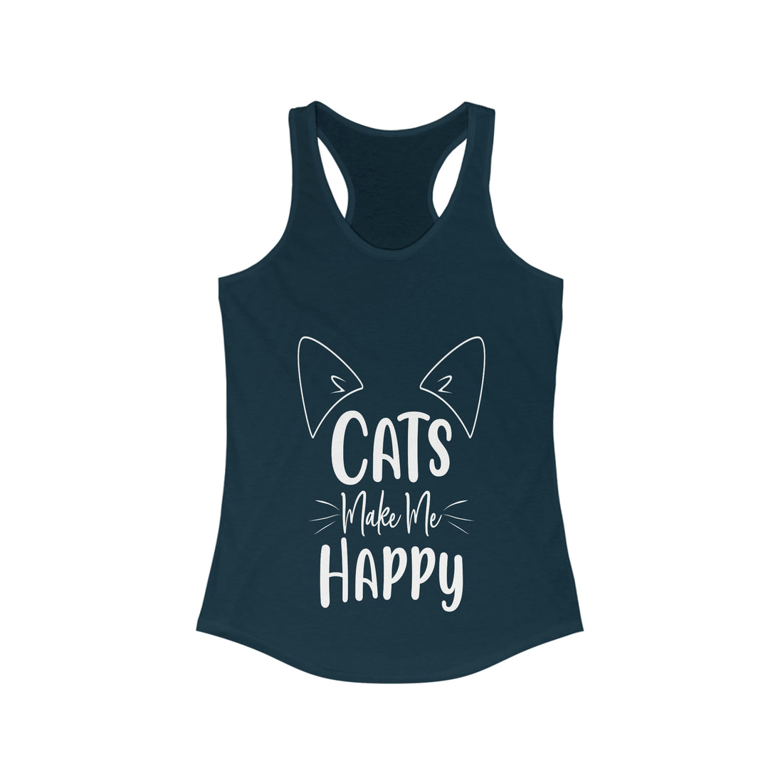 Cats Make Me Happy - Racerback Tank Top