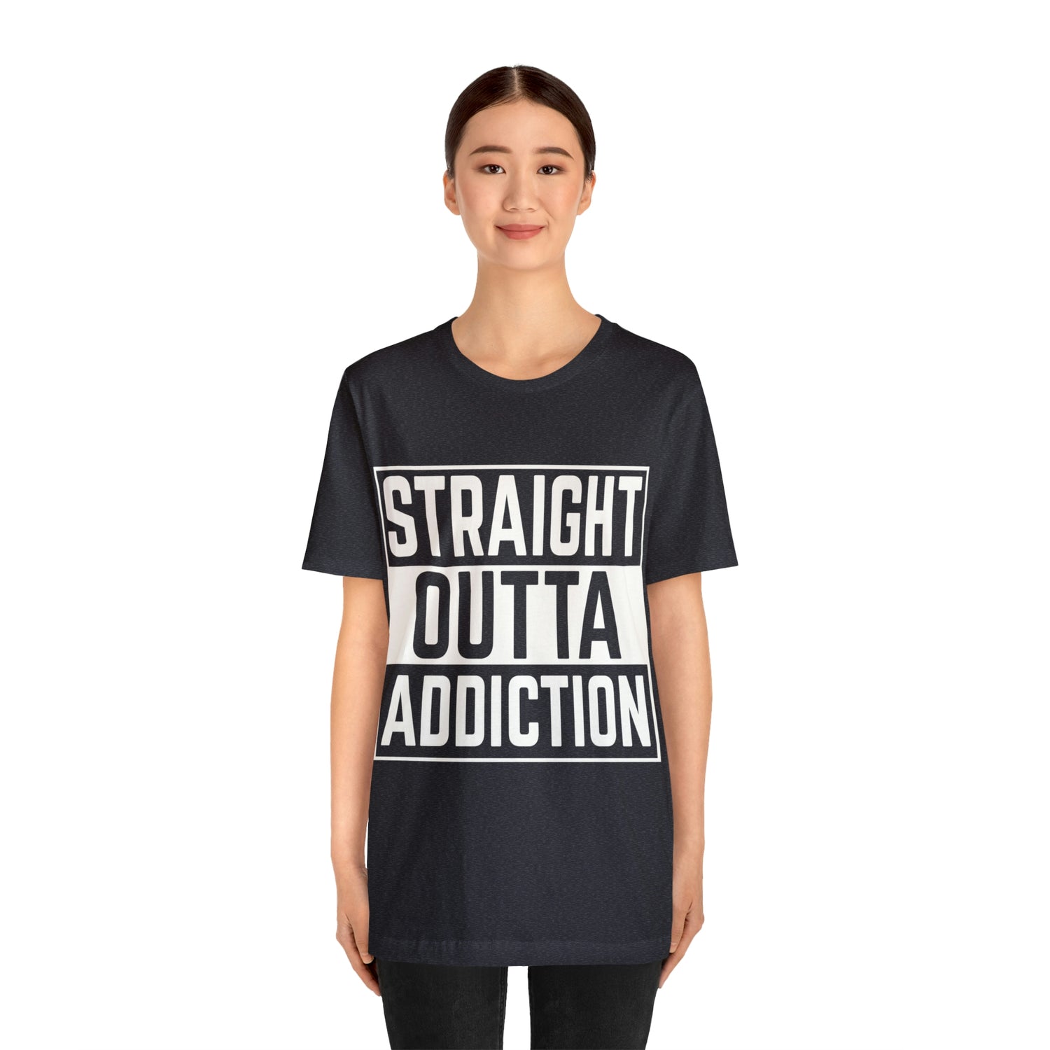 Straight Outta Addiction - Unisex Jersey Short Sleeve Tee