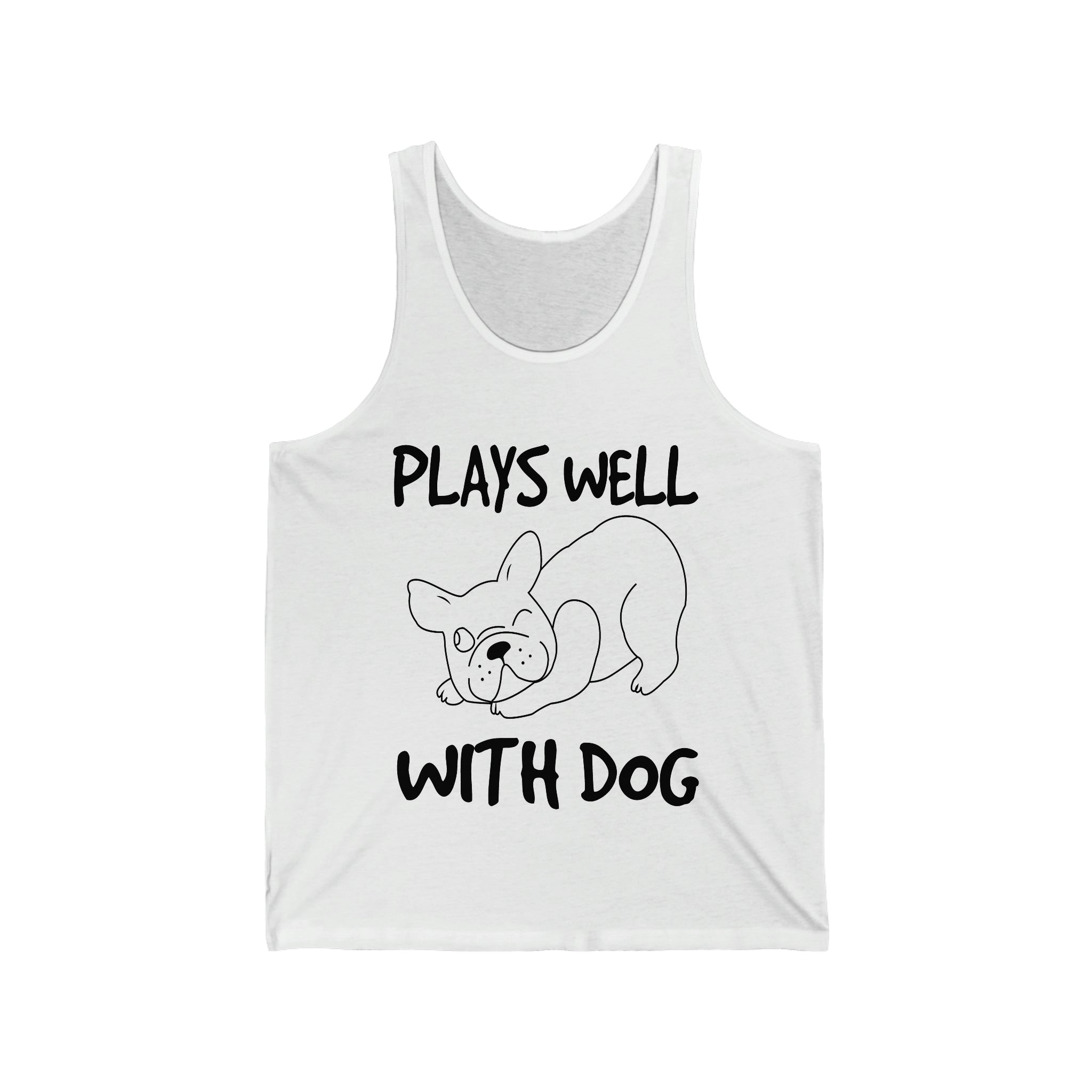 Plays Well With Dog - Unisex Jersey Tank Top