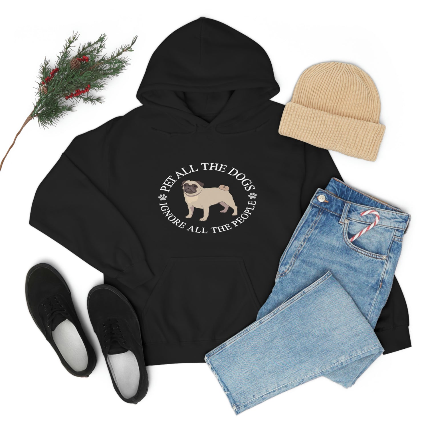 Pet All The Dogs Ignore All The People - Unisex Heavy Blend™ Hooded Sweatshirt