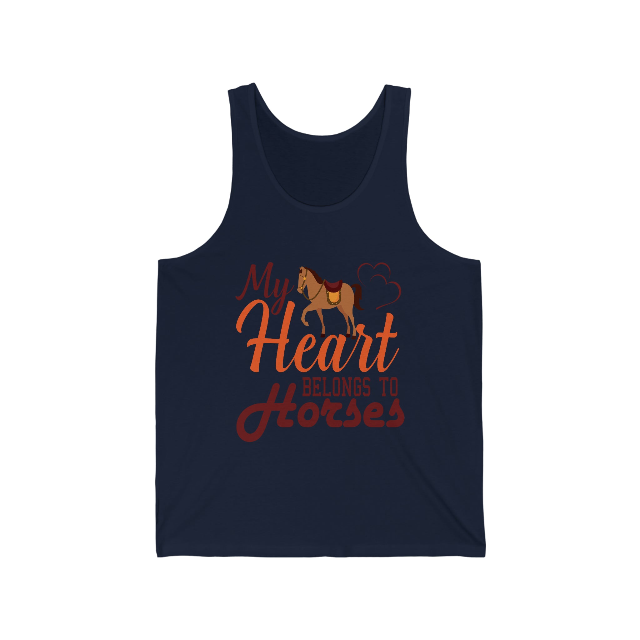 My Heart Belongs To Horses - Unisex Jersey Tank Top