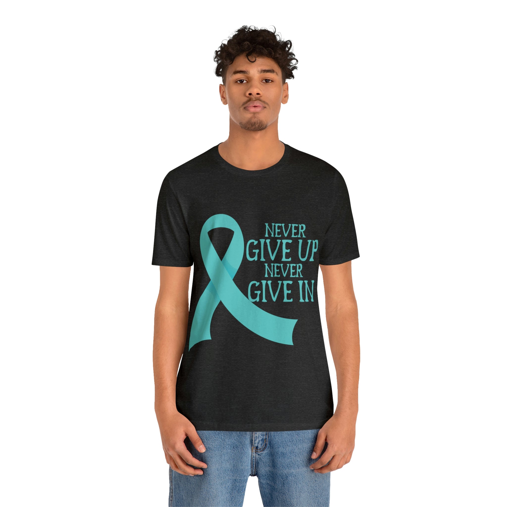 Never Give Up Never Give In - Unisex Jersey Short Sleeve Tee