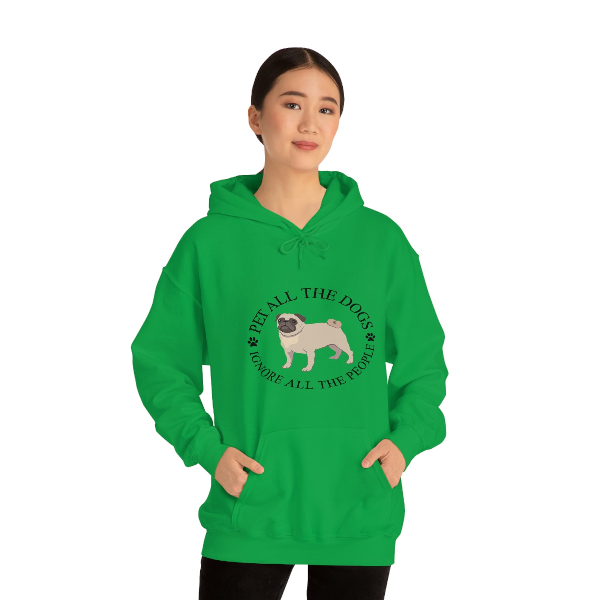 Pet All The Dogs Ignore All The People - Unisex Heavy Blend™ Hooded Sweatshirt
