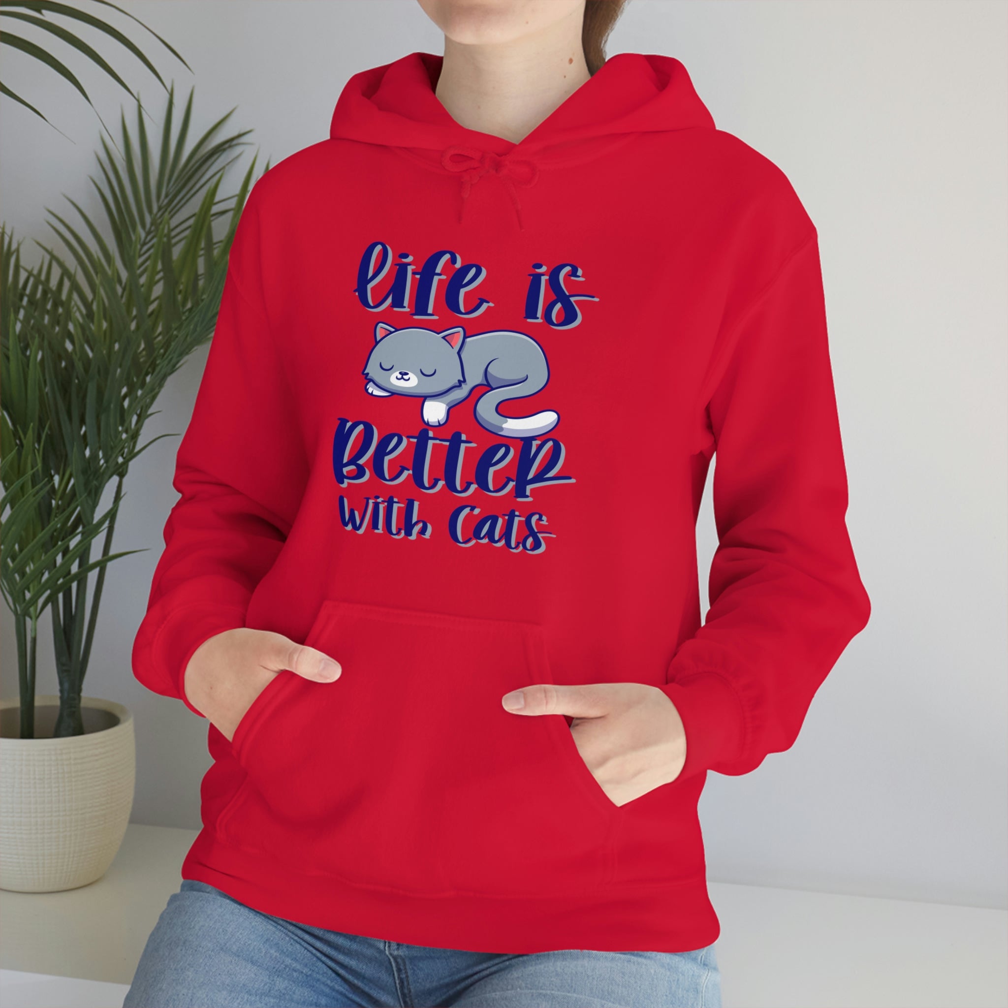 Life Is Better With Cats - Unisex Heavy Blend™ Hooded Sweatshirt