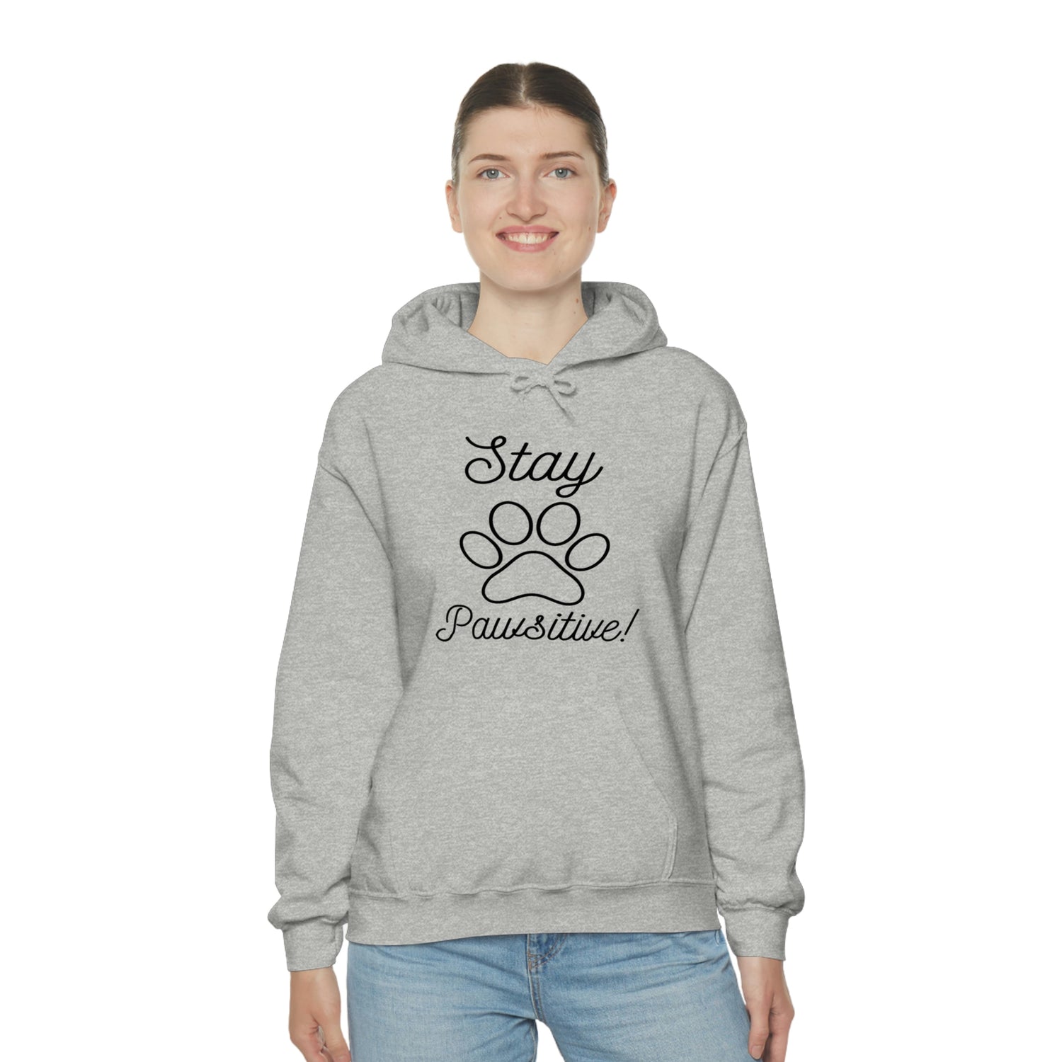 Stay Pawsitive - Unisex Heavy Blend™ Hooded Sweatshirt