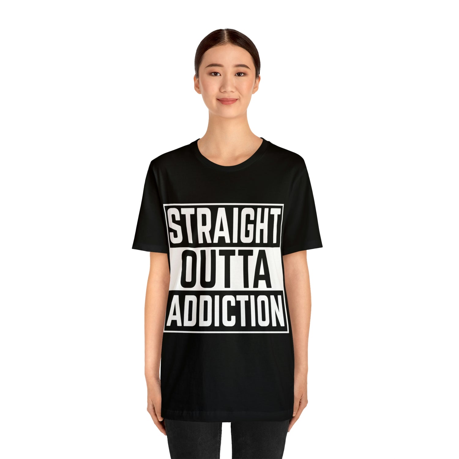 Straight Outta Addiction - Unisex Jersey Short Sleeve Tee