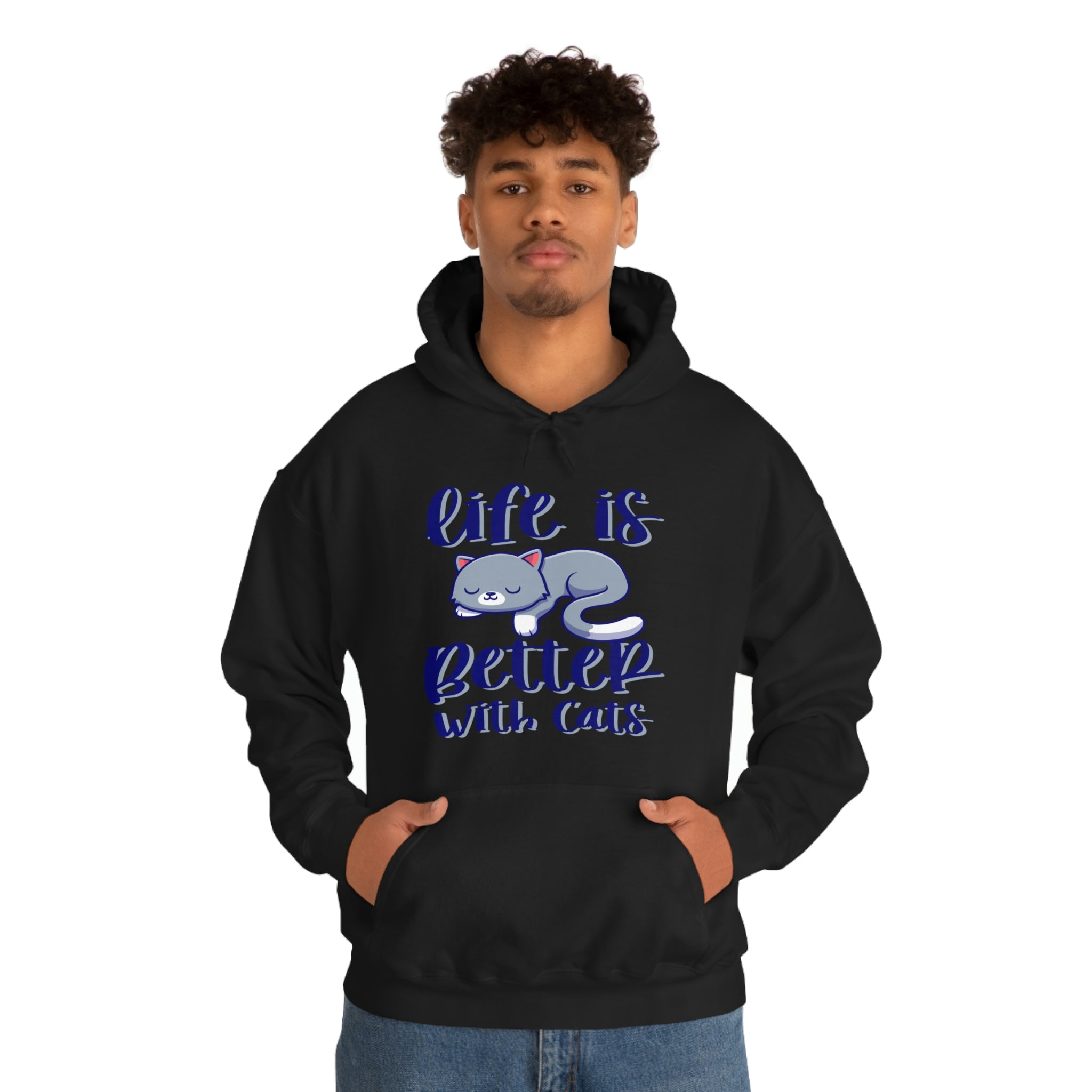Life Is Better With Cats - Unisex Heavy Blend™ Hooded Sweatshirt