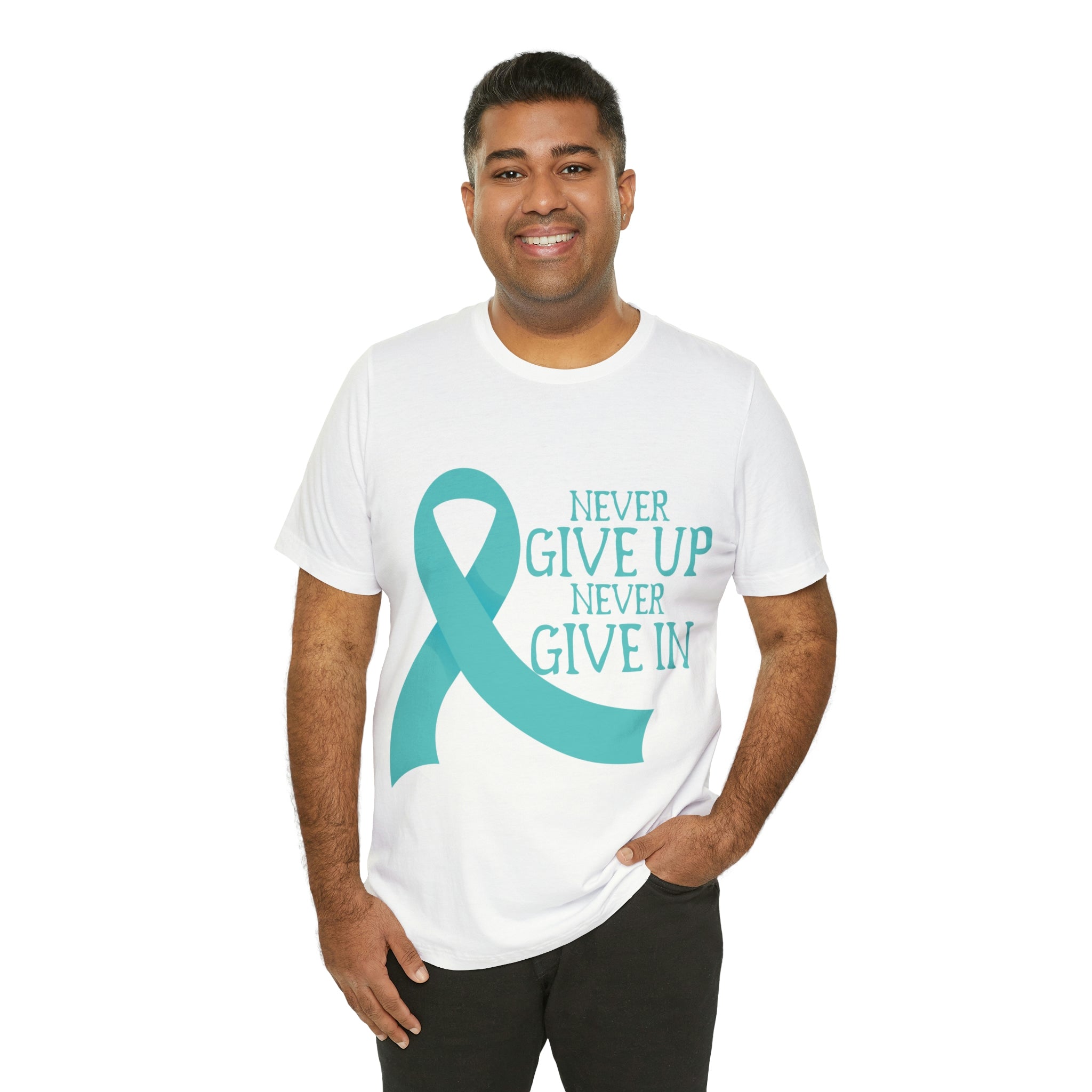 Never Give Up Never Give In - Unisex Jersey Short Sleeve Tee