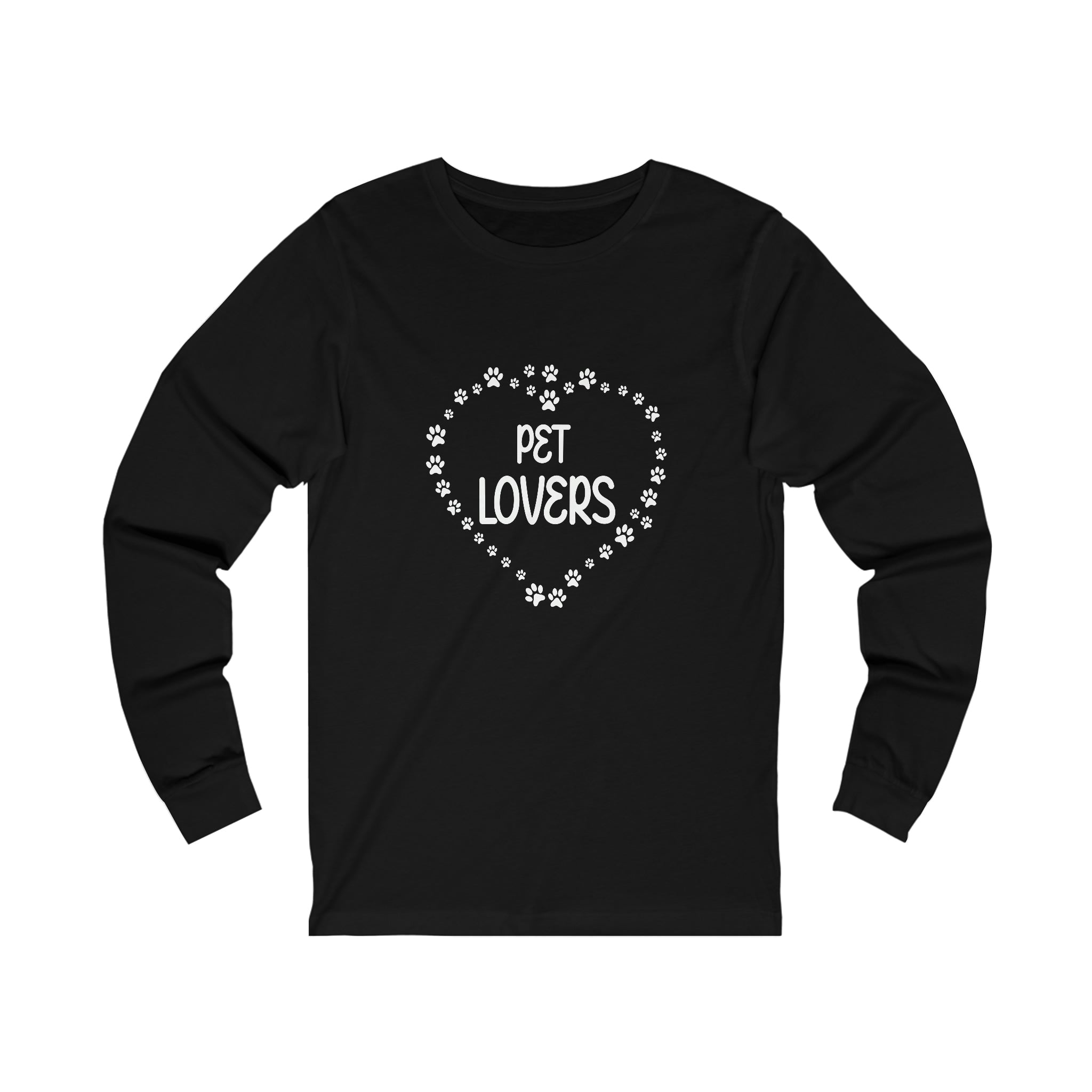Pet Lovers With Paw Heart - Unisex Jersey Long Sleeve Tee