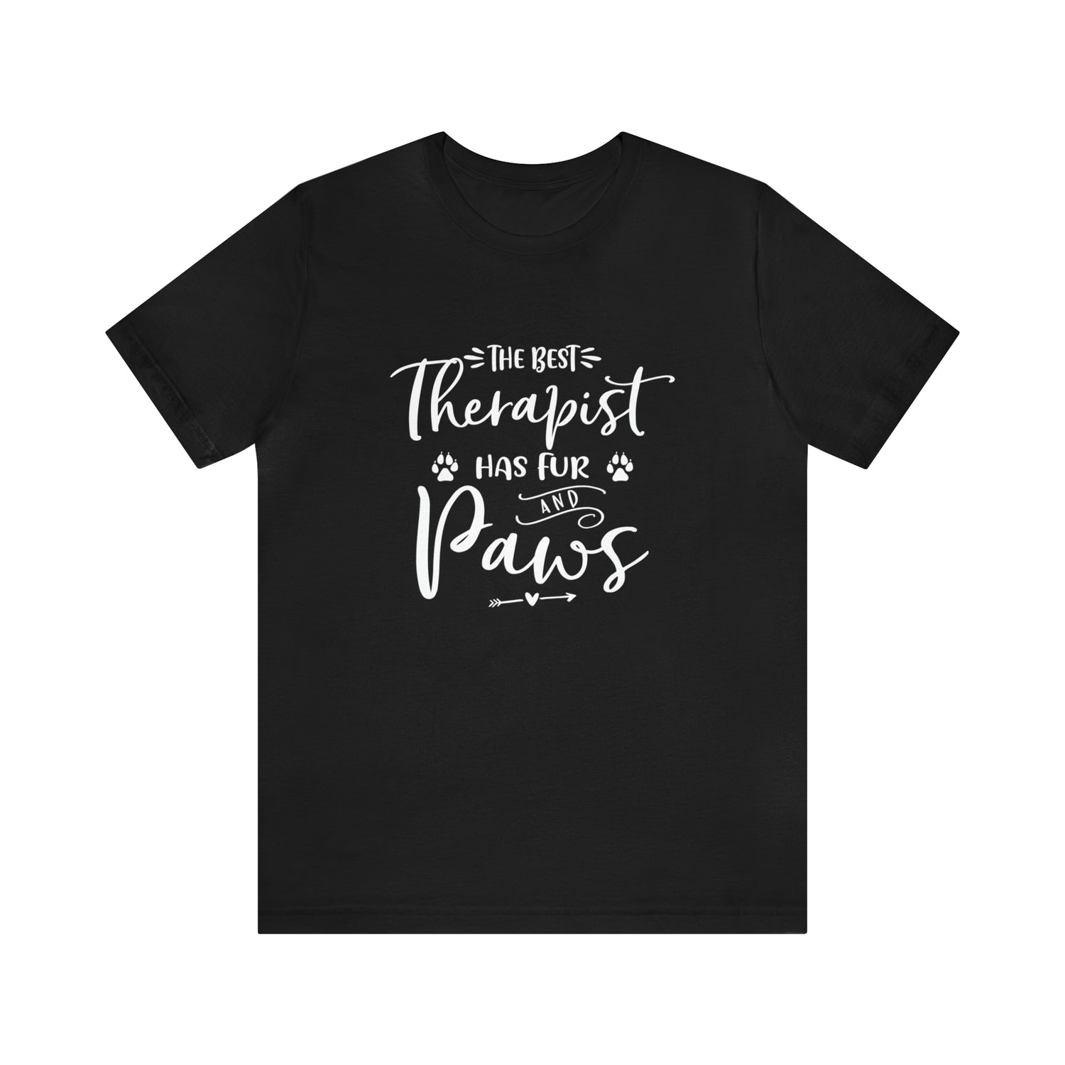 The Best Therapist Has Fur & Paws - Unisex Jersey Short Sleeve Tee