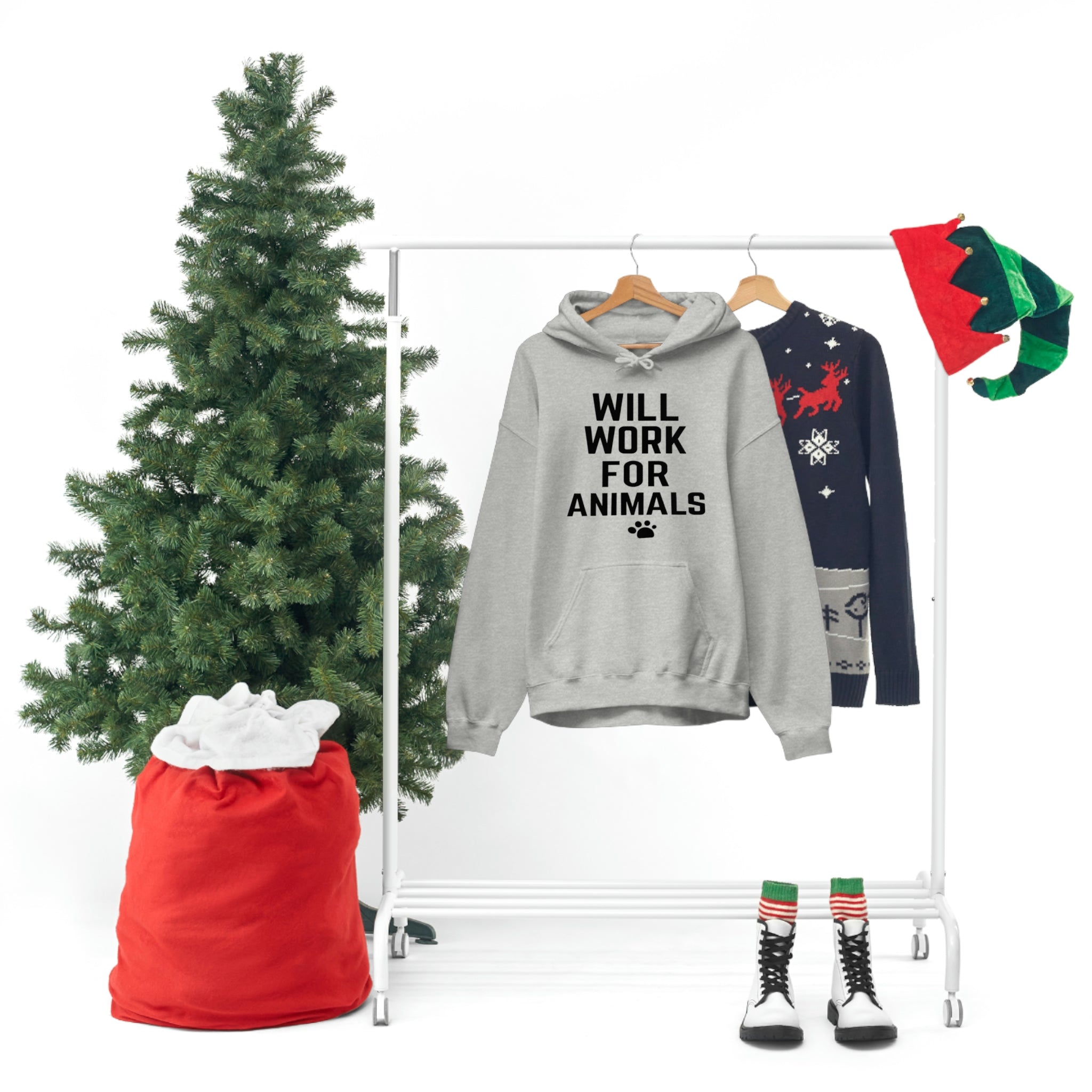 Will Work For Animals - Unisex Heavy Blend™ Hooded Sweatshirt