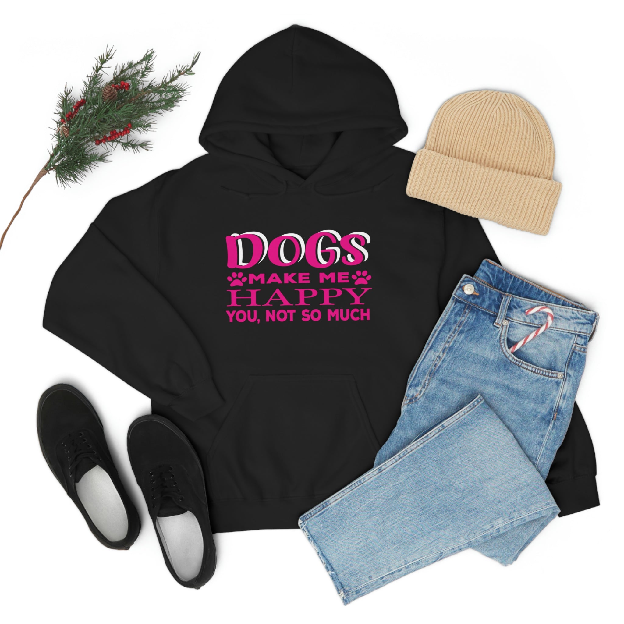 Dogs Make Me Happy You Not So Much - Unisex Heavy Blend™ Hooded Sweatshirt