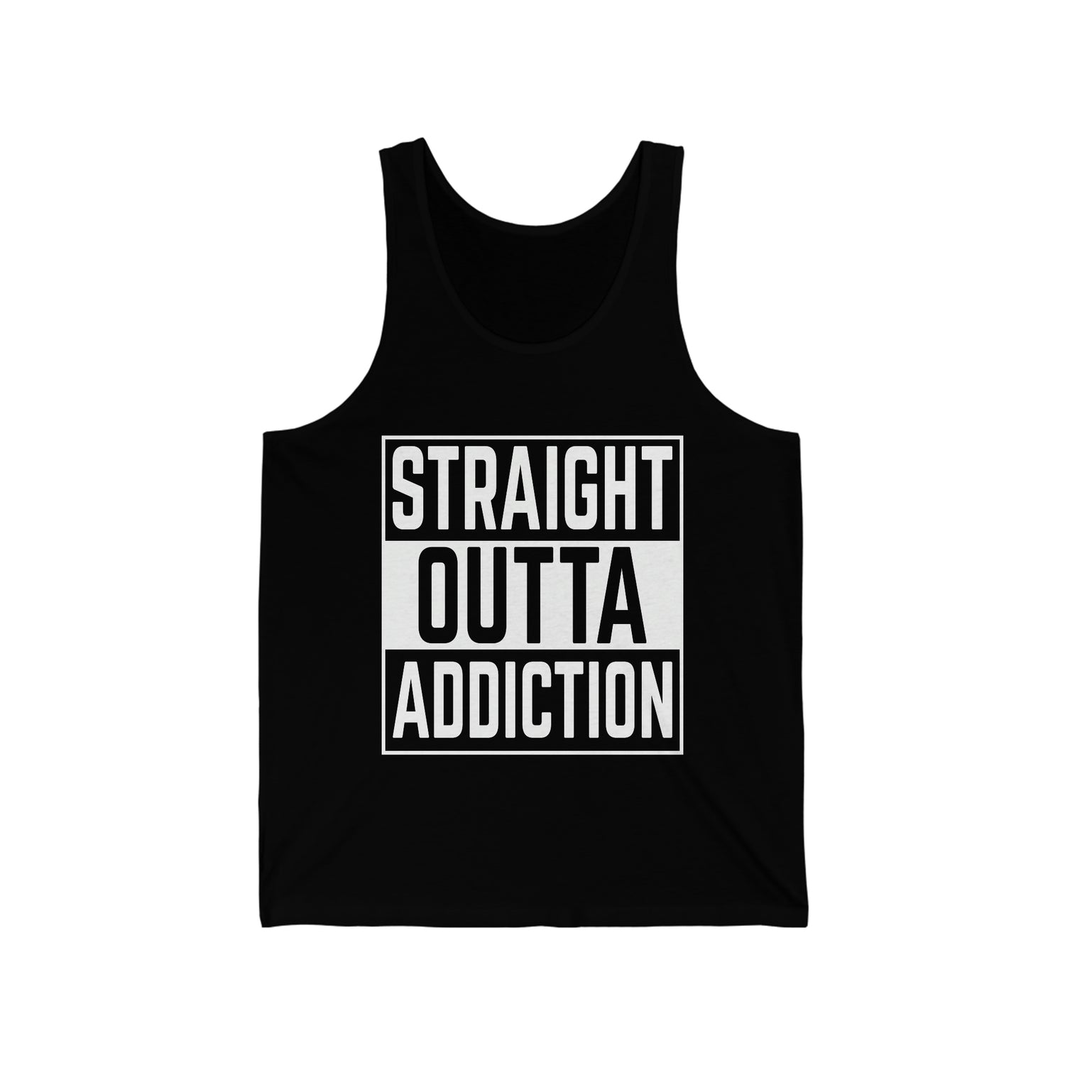 Straight Outta Addiction - Unisex Jersey Tank Top