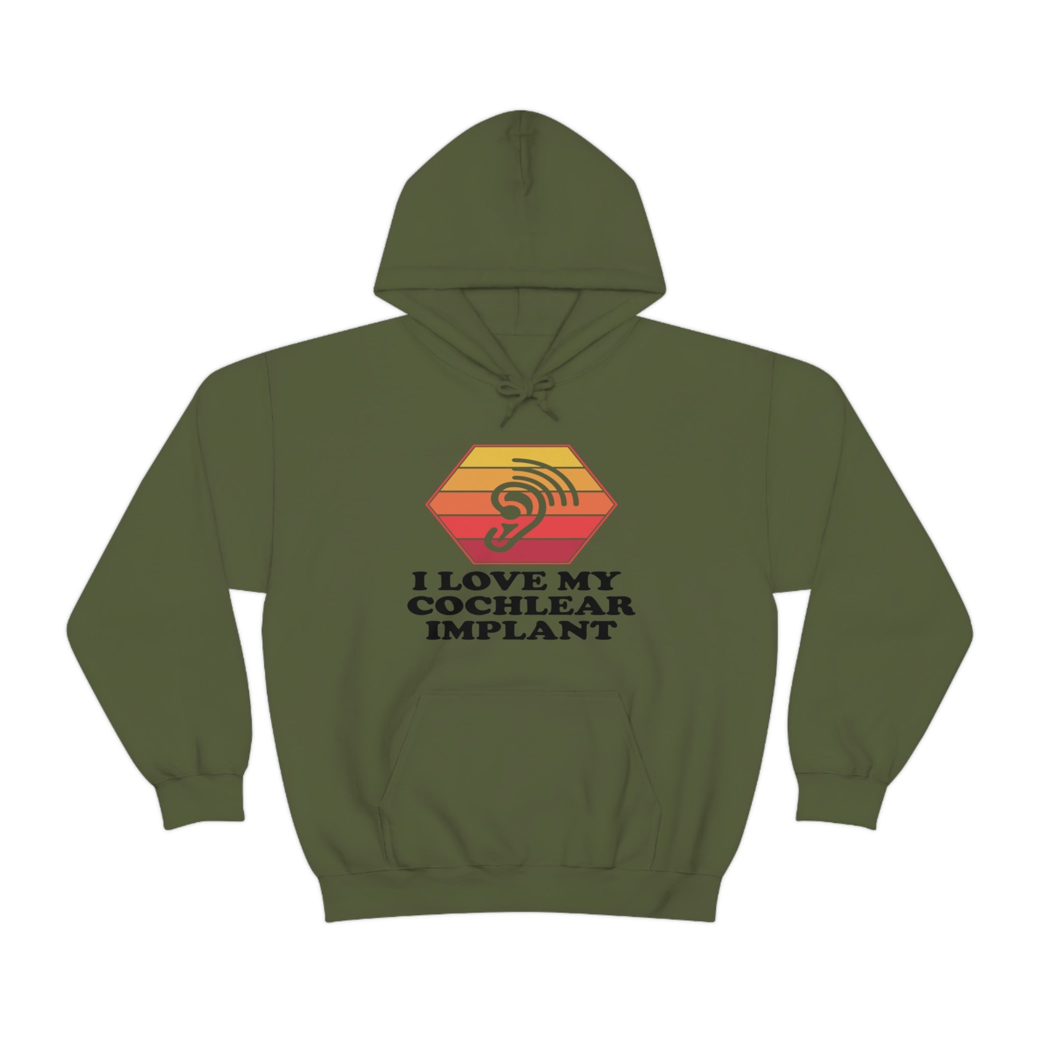 I Love My Cochlear Implant - Unisex Heavy Blend™ Hooded Sweatshirt