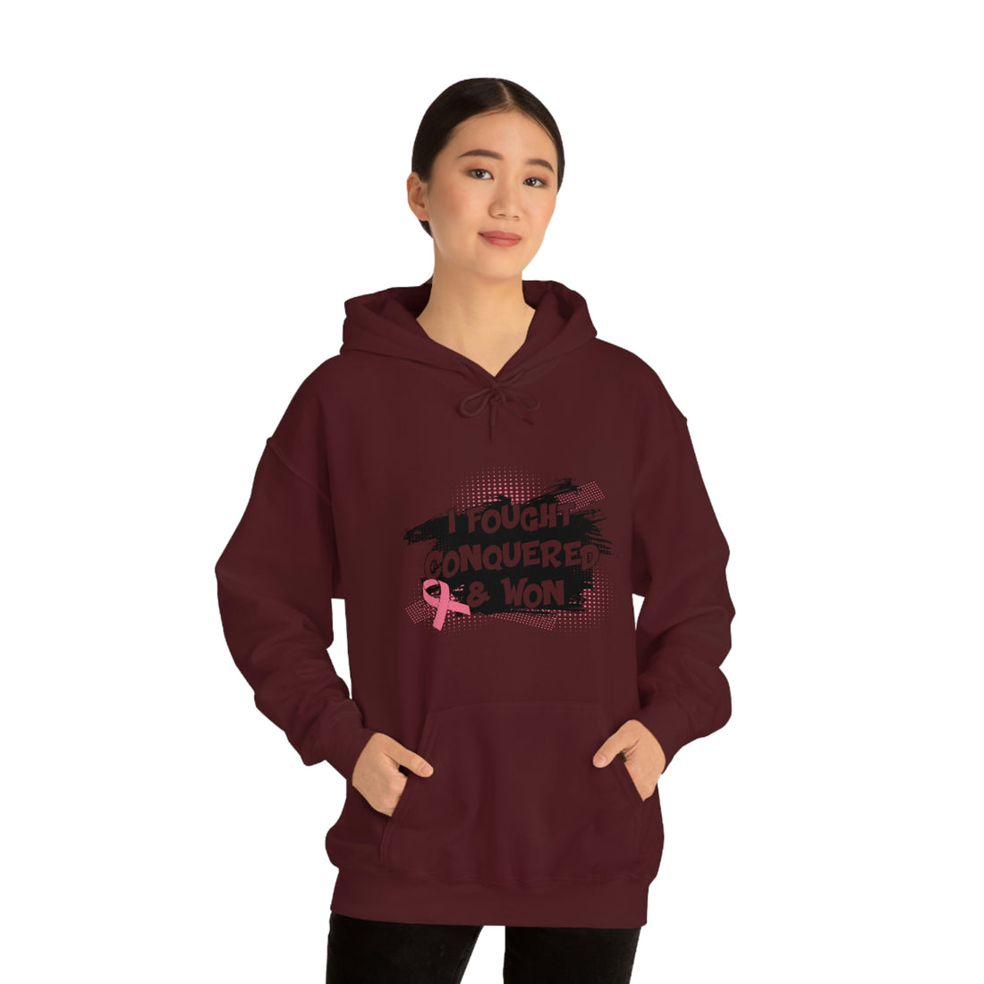 I Fought Conquered & Won - Unisex Heavy Blend™ Hooded Sweatshirt