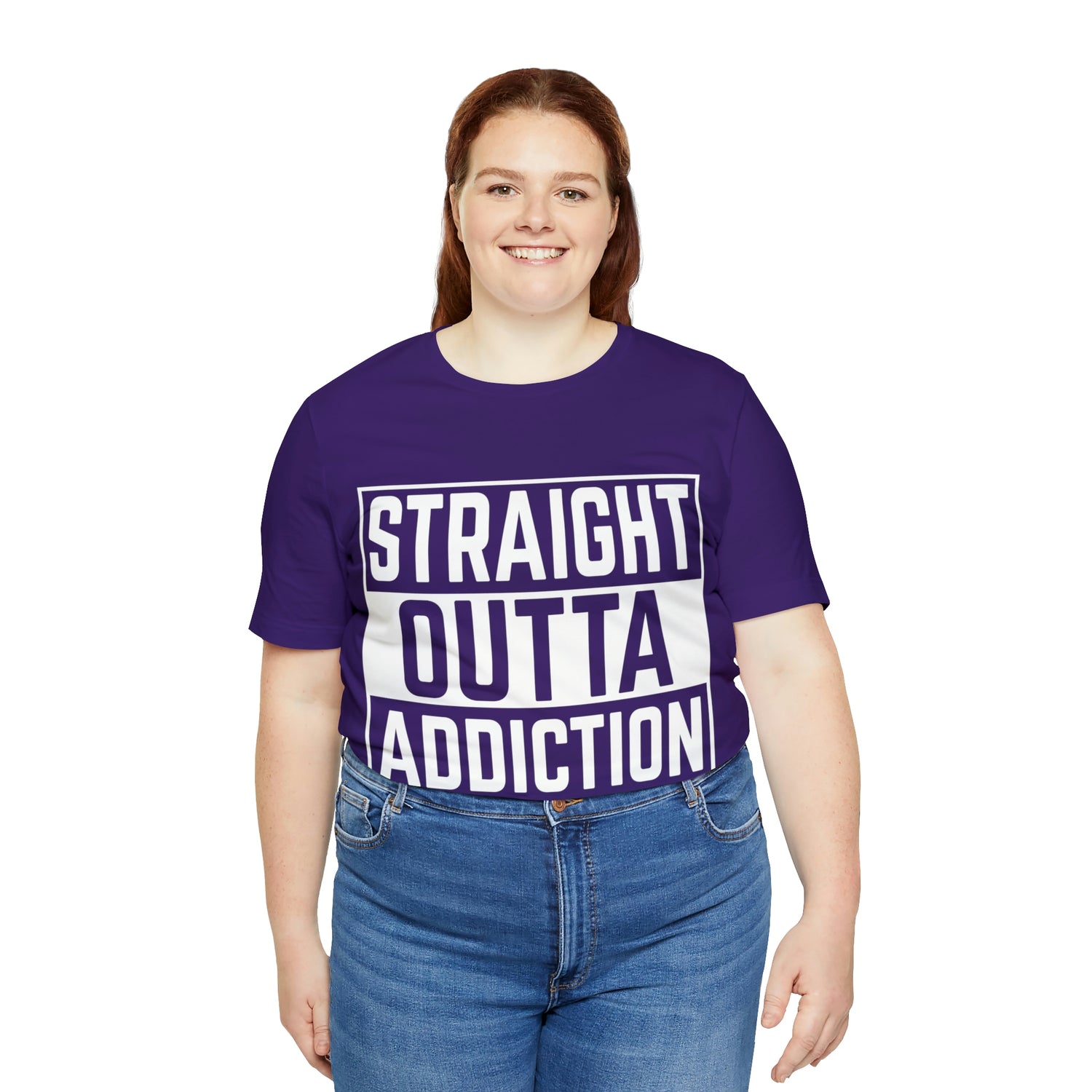 Straight Outta Addiction - Unisex Jersey Short Sleeve Tee