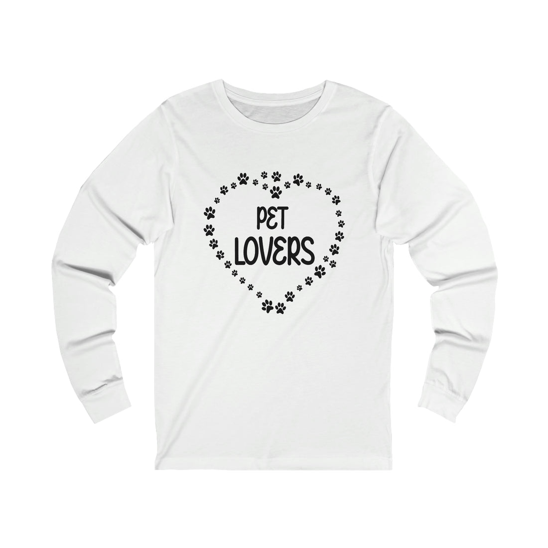 Pet Lovers With Paw Heart - Unisex Jersey Long Sleeve Tee