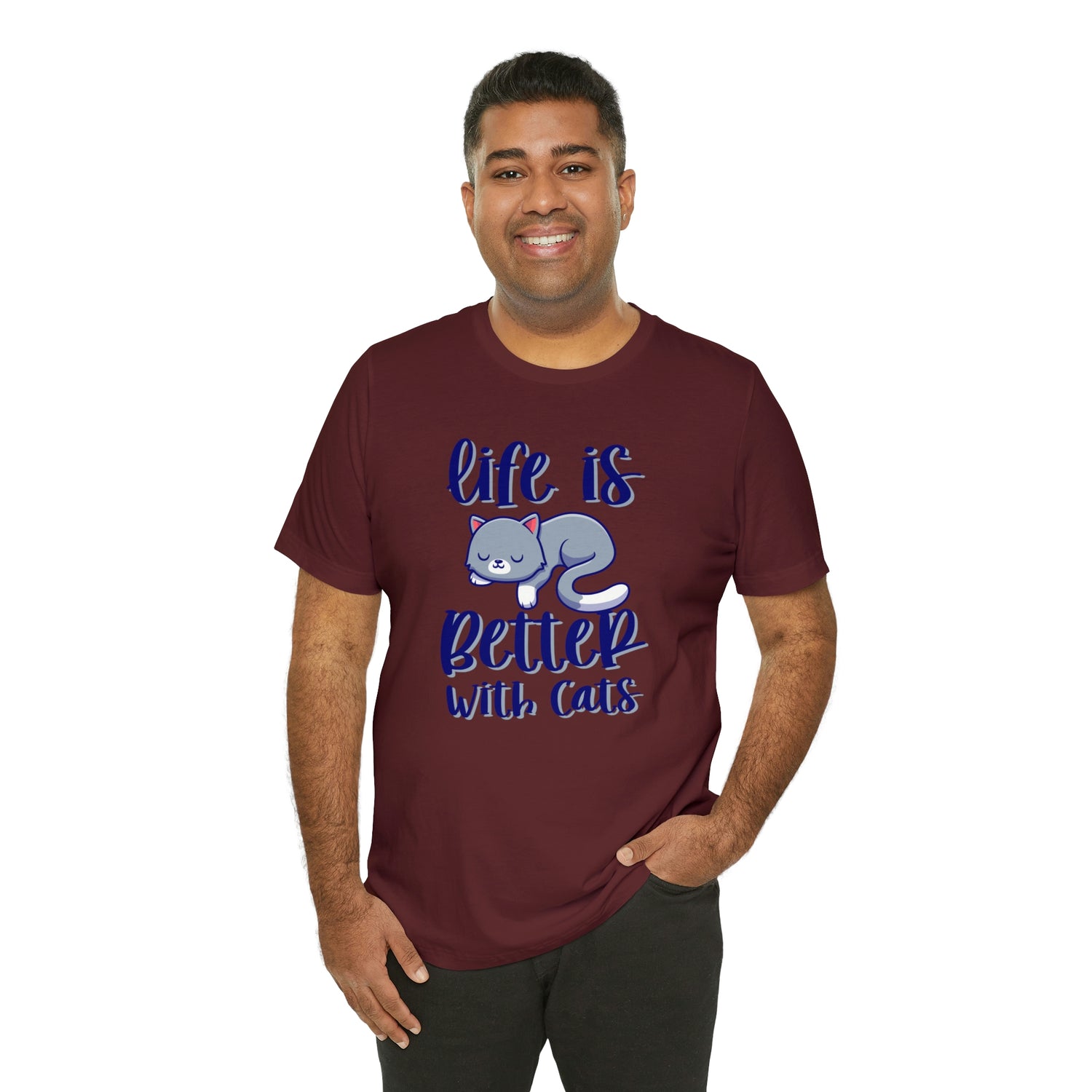 Life Is Better With Cats - Unisex Jersey Short Sleeve Tee