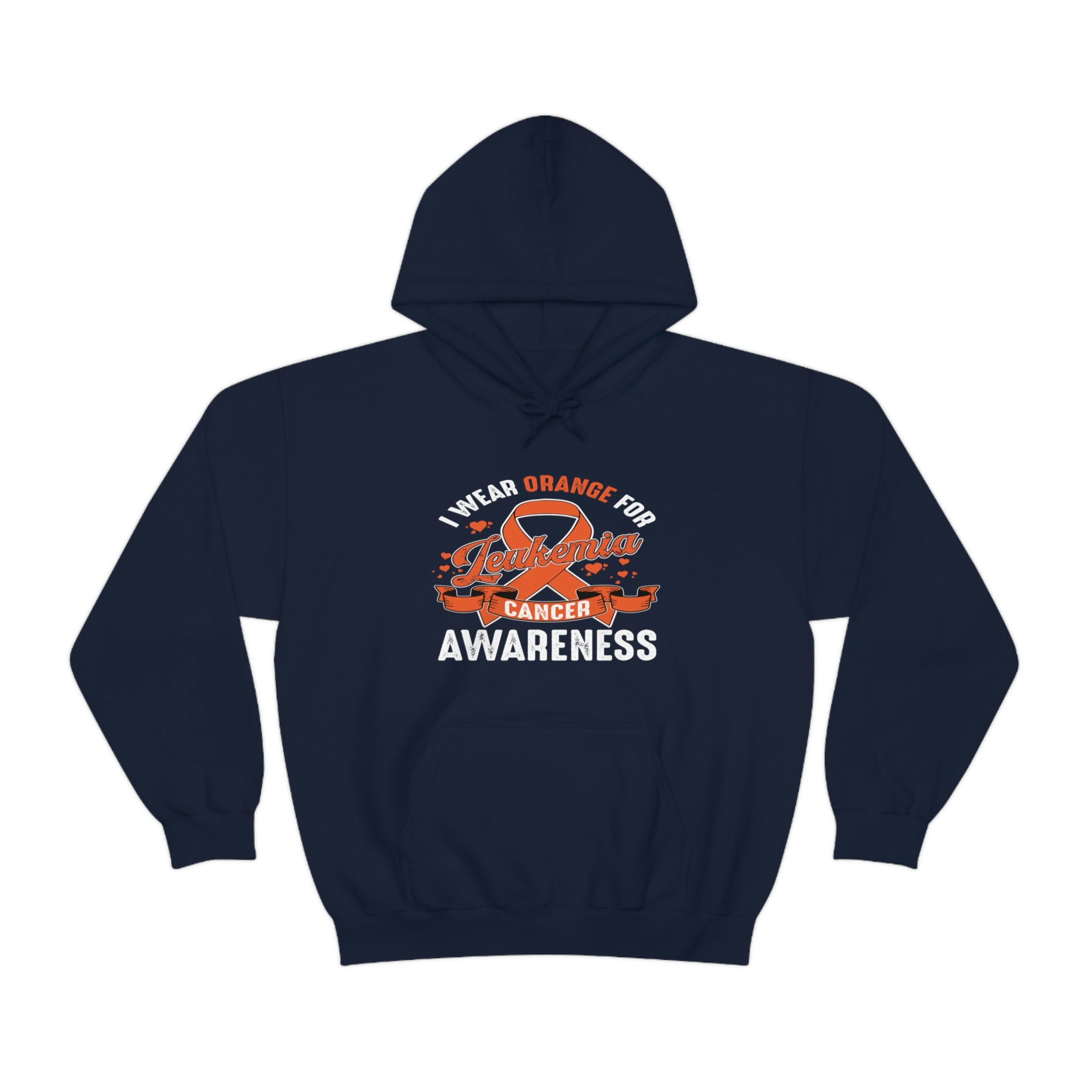 I Wear Orange For Leukemia Cancer Awareness - Unisex Heavy Blend™ Hooded Sweatshirt