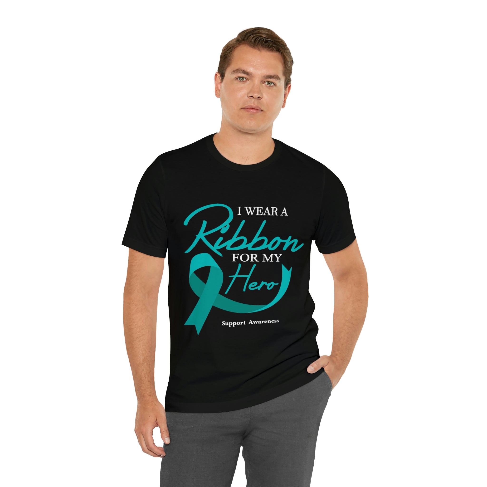 I Wear A Ribbon For My Hero - Unisex Jersey Short Sleeve Tee