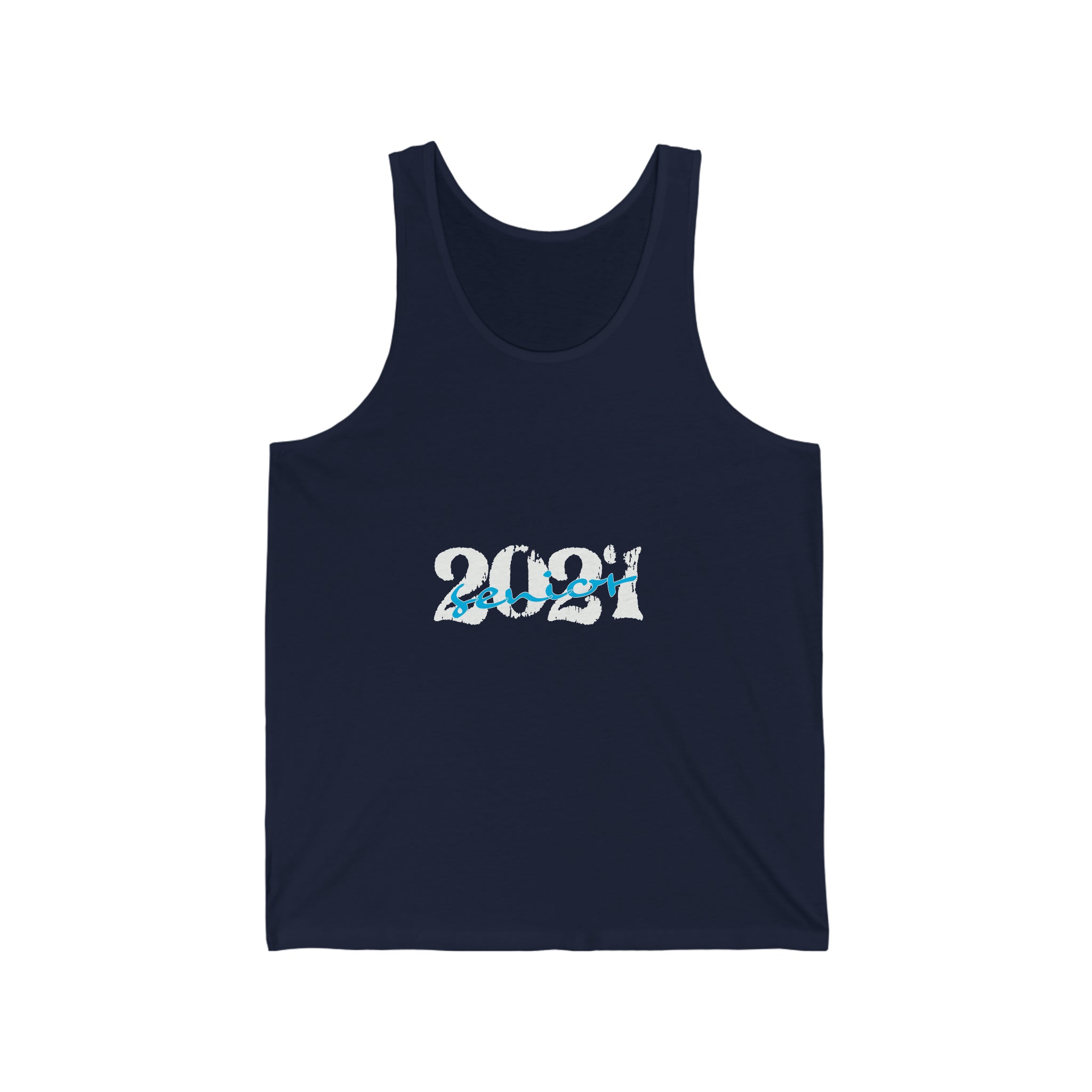 Senior With Class Year Customizable - Unisex Jersey Tank Top