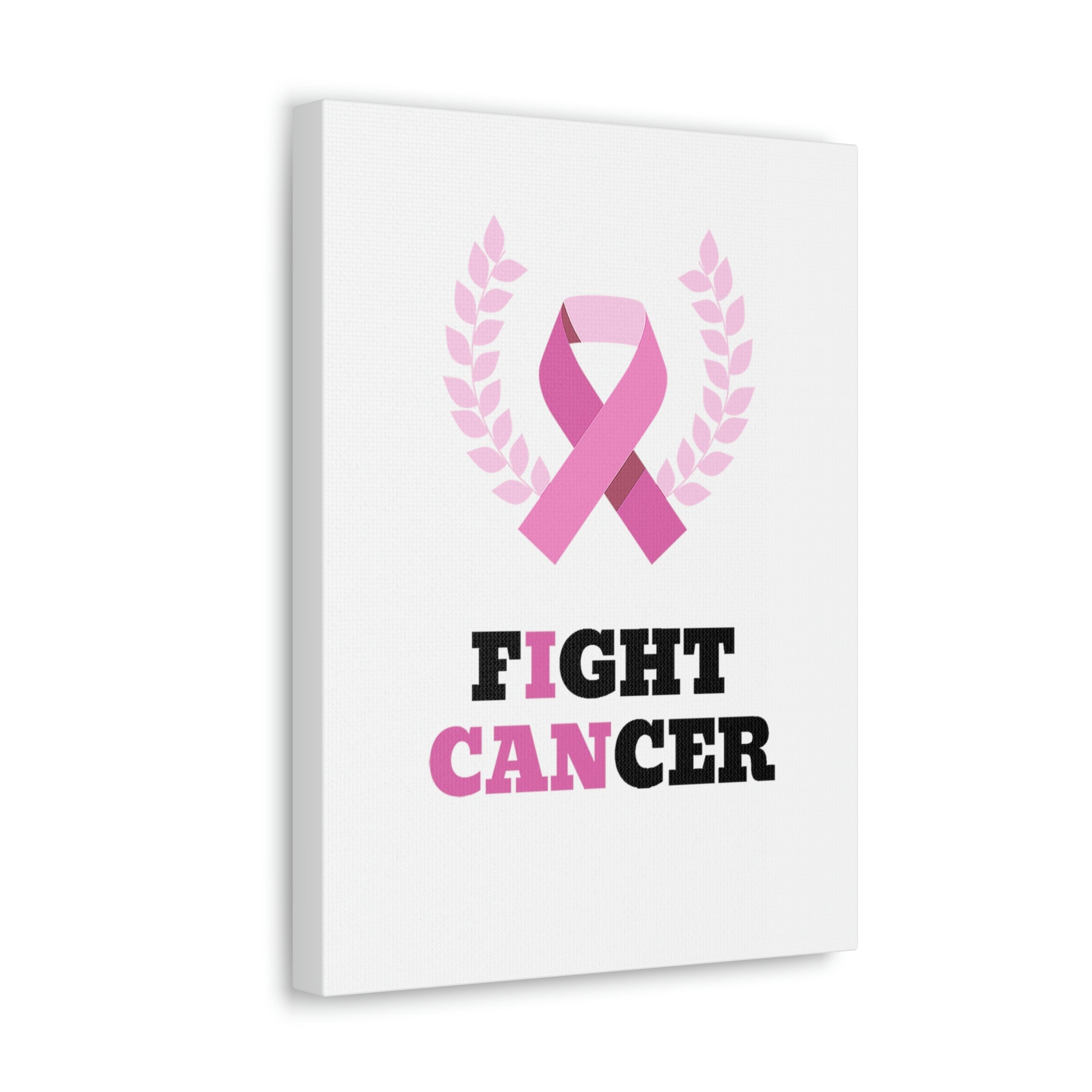 Fight Cancer I Can - White Canvass Print