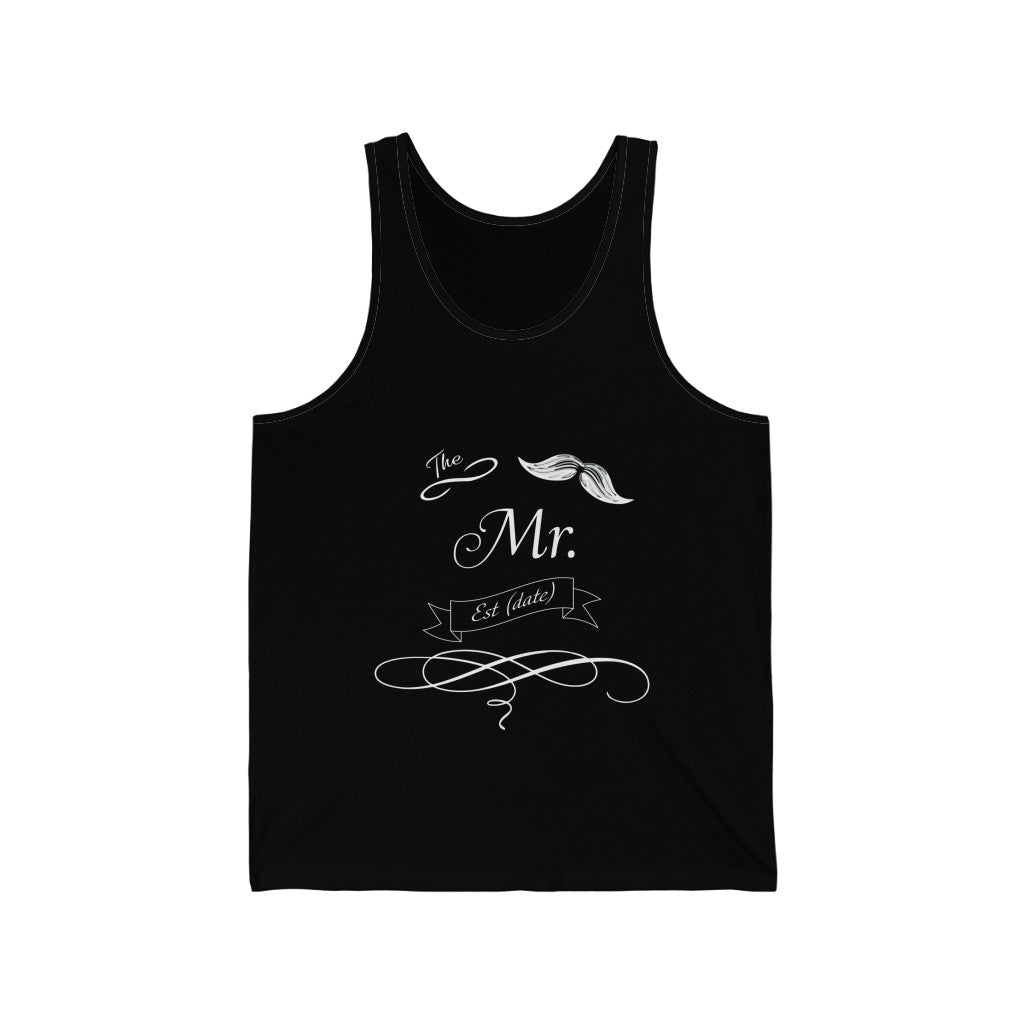 The Mr. Established Wedding Date Customizable - Unisex Jersey Tank Top